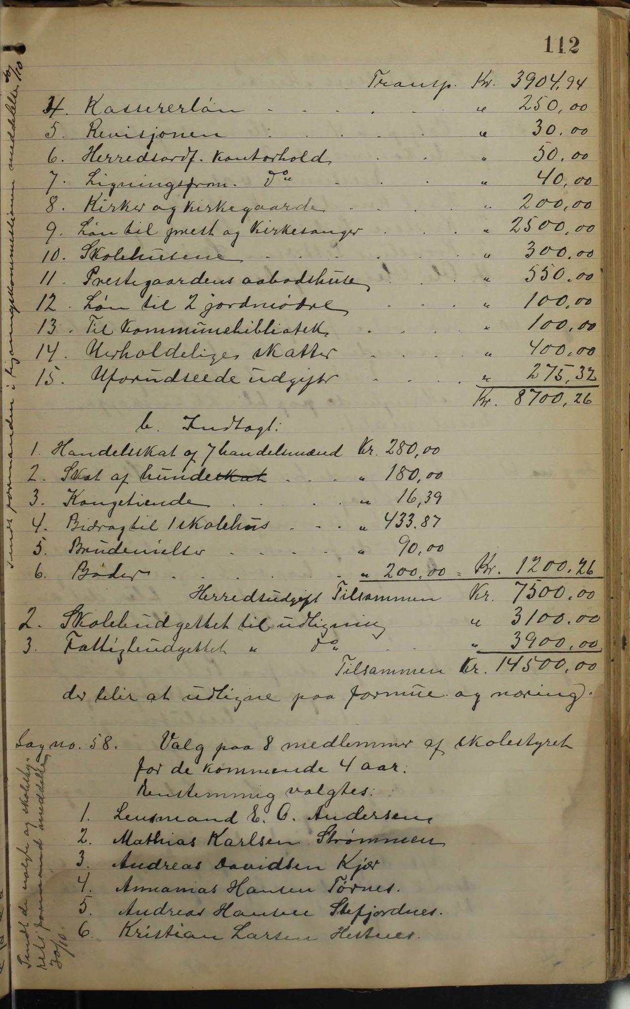 Tysfjord kommune. Formannskapet, AIN/K-18500.150/100/L0002: Forhandlingsprotokoll for Tysfjordens formandskap, 1895-1912