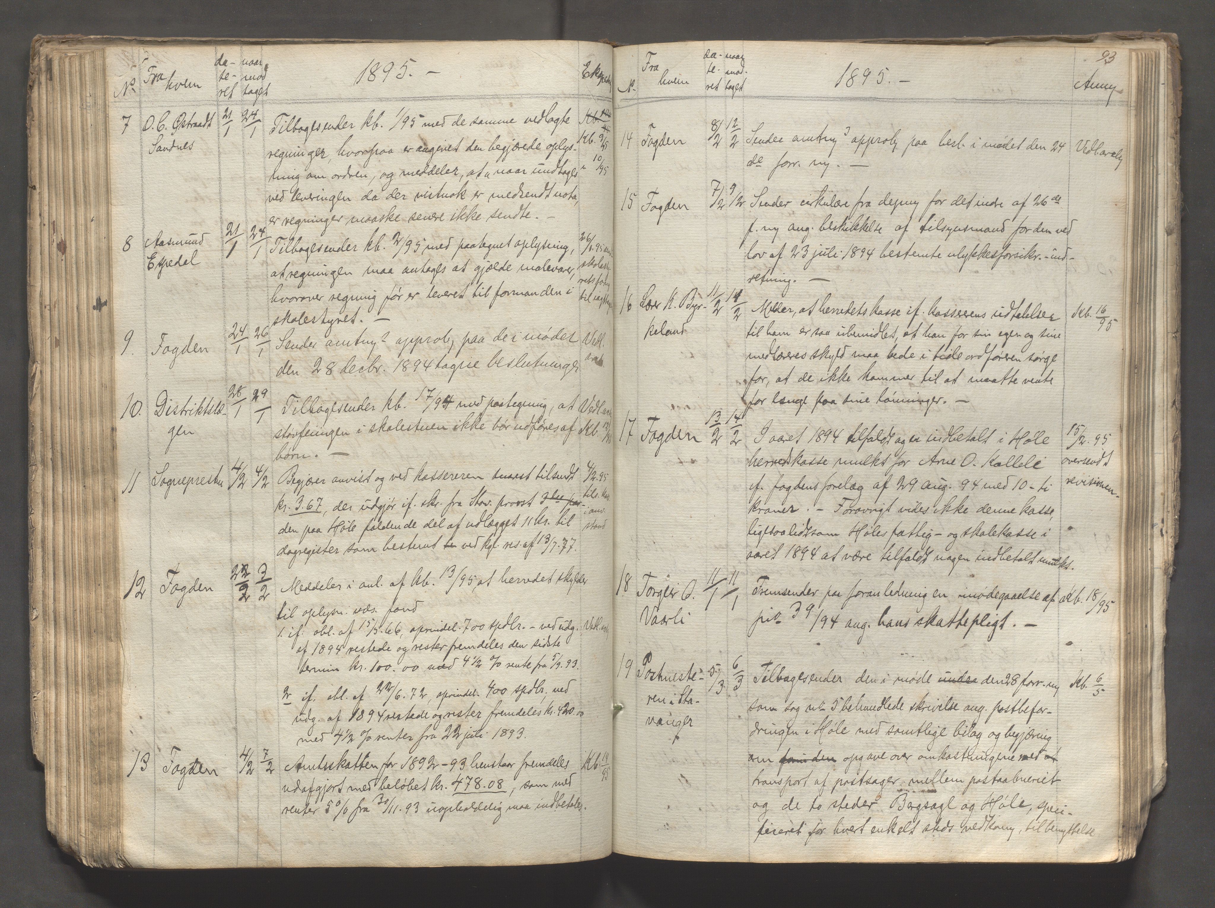 Høle kommune - Formannskapet, IKAR/K-100021/C/Ca/L0001: Journal, 1842-1914, s. 93