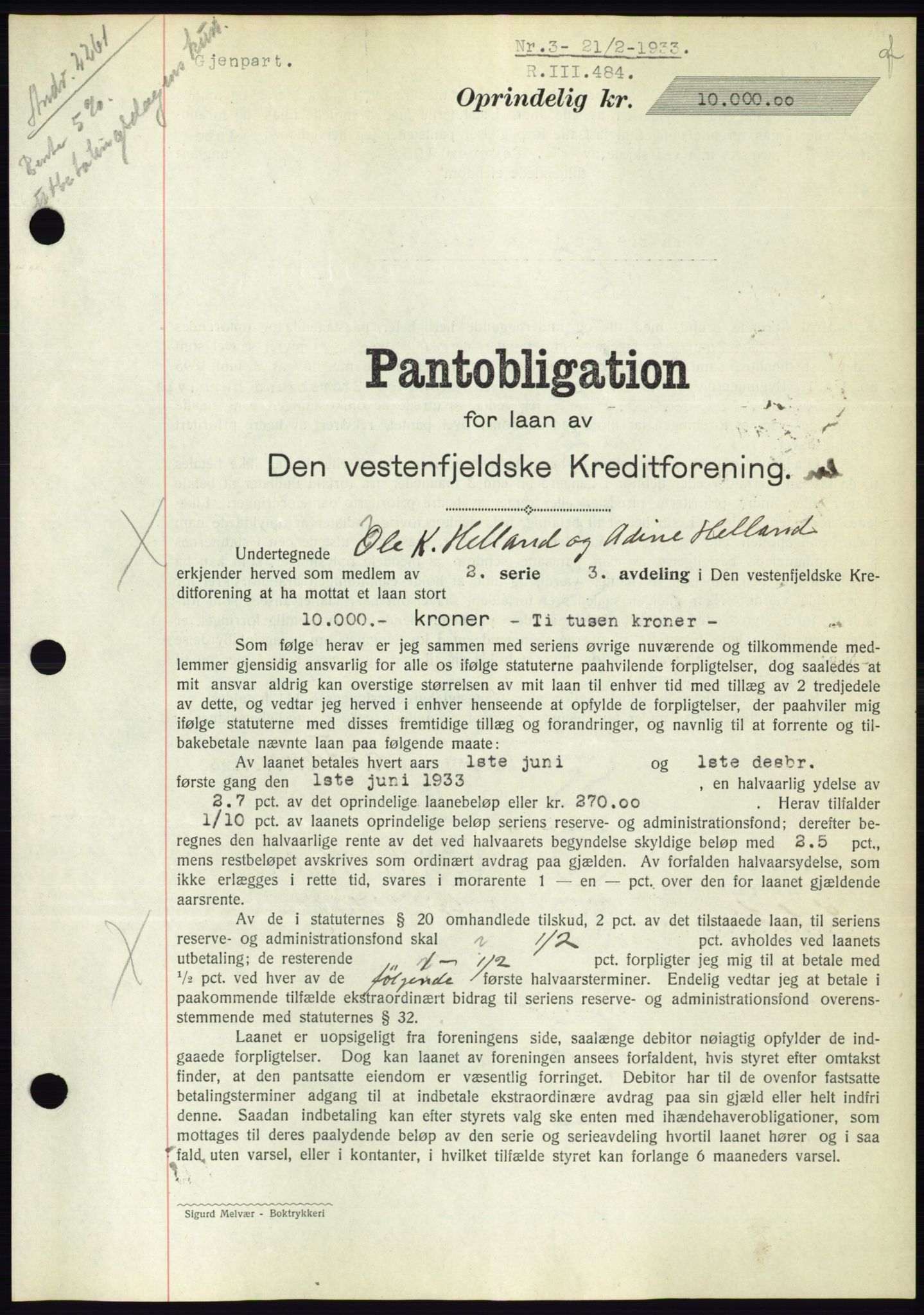 Ålesund byfogd, AV/SAT-A-4384: Pantebok nr. 30, 1932-1933, Tingl.dato: 21.02.1933