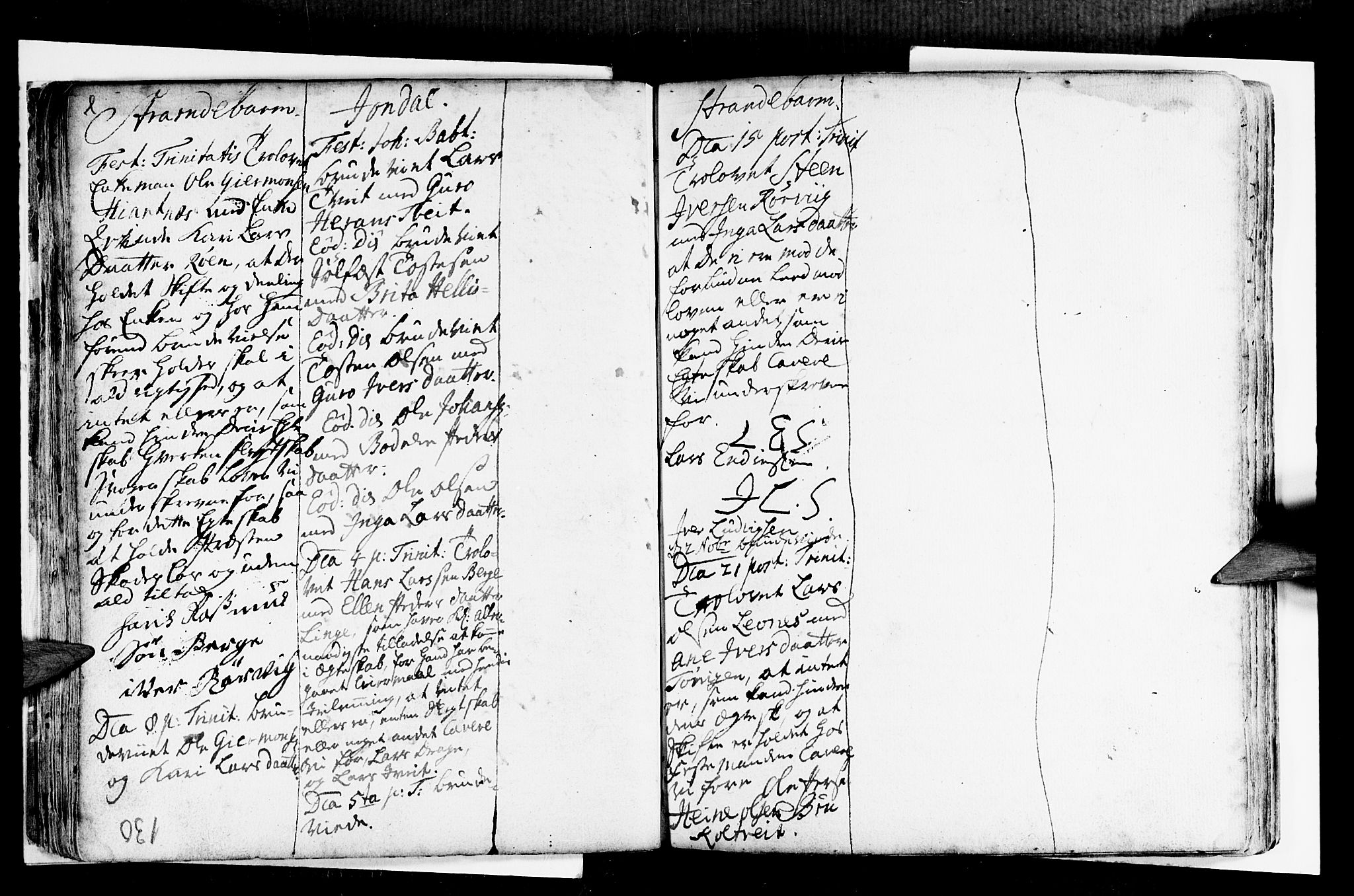 Strandebarm sokneprestembete, SAB/A-78401/H/Haa: Ministerialbok nr. A 2 /1, 1727-1750, s. 130