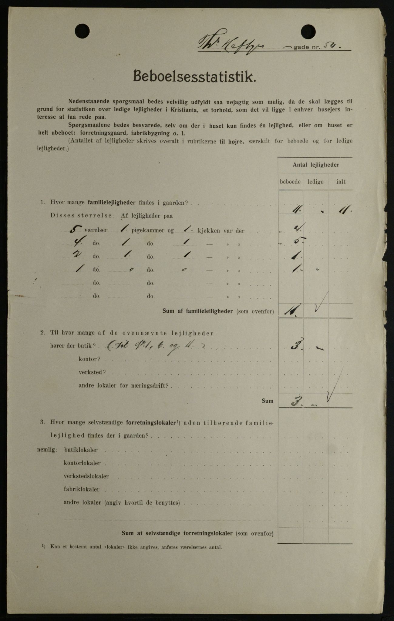 OBA, Kommunal folketelling 1.2.1908 for Kristiania kjøpstad, 1908, s. 98190