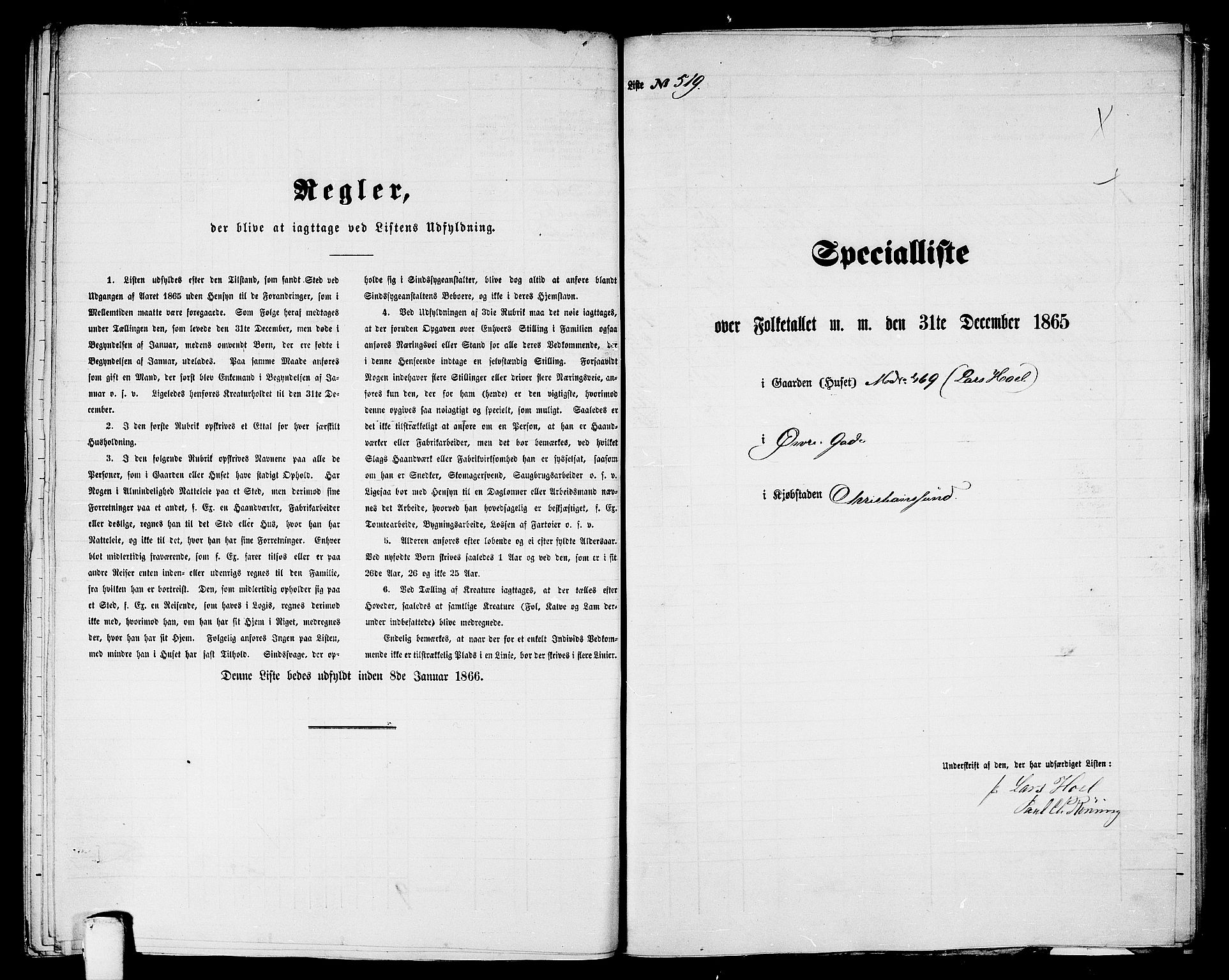 RA, Folketelling 1865 for 1503B Kristiansund prestegjeld, Kristiansund kjøpstad, 1865, s. 1055