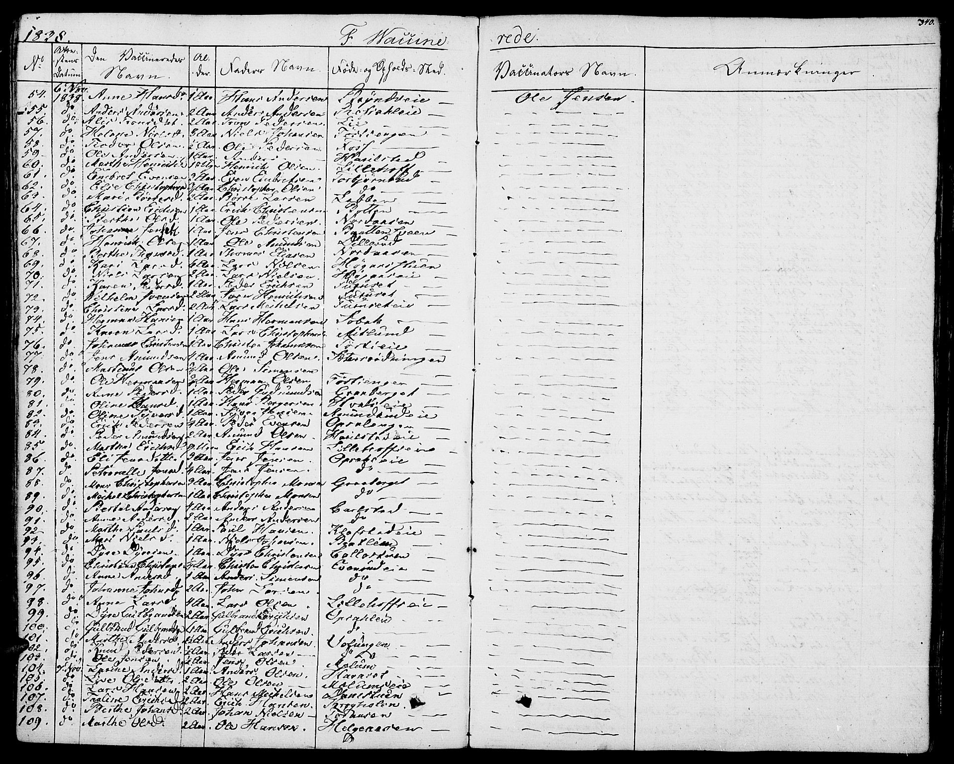 Romedal prestekontor, AV/SAH-PREST-004/K/L0003: Ministerialbok nr. 3, 1829-1846, s. 340
