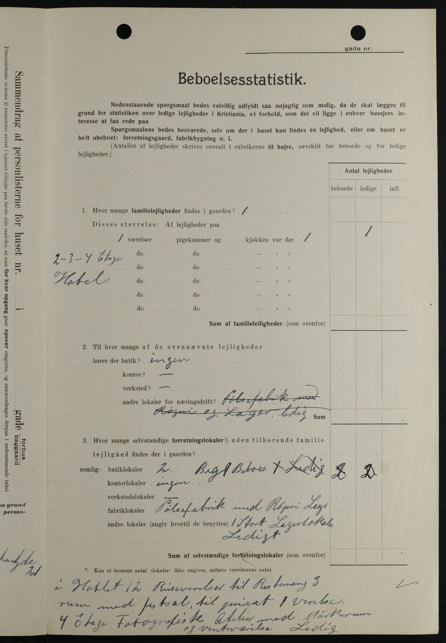 OBA, Kommunal folketelling 1.2.1908 for Kristiania kjøpstad, 1908, s. 51707