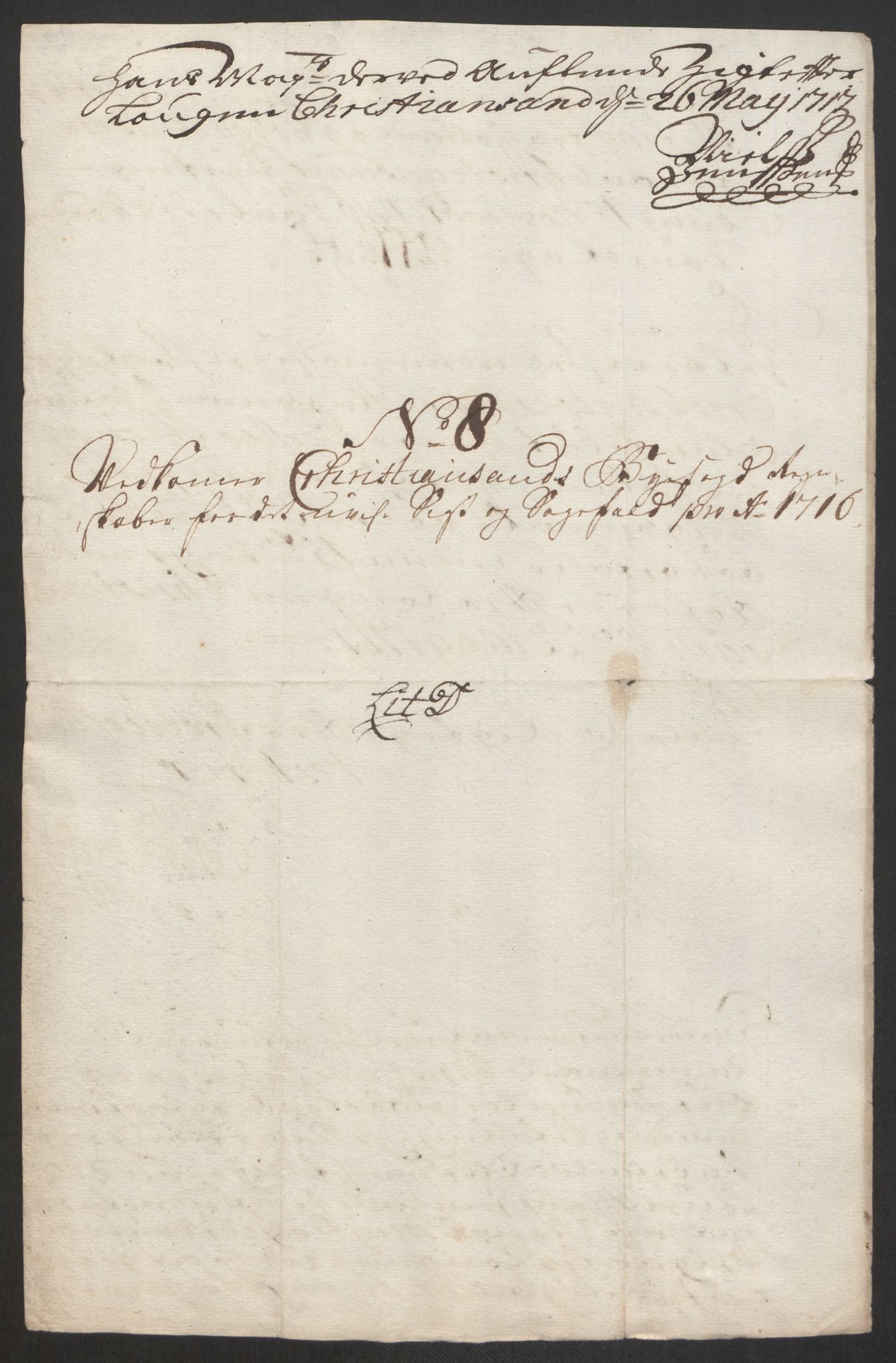 Rentekammeret inntil 1814, Reviderte regnskaper, Byregnskaper, AV/RA-EA-4066/R/Rm/L0285: [M18] Sikt og sakefall, 1681-1718, s. 541