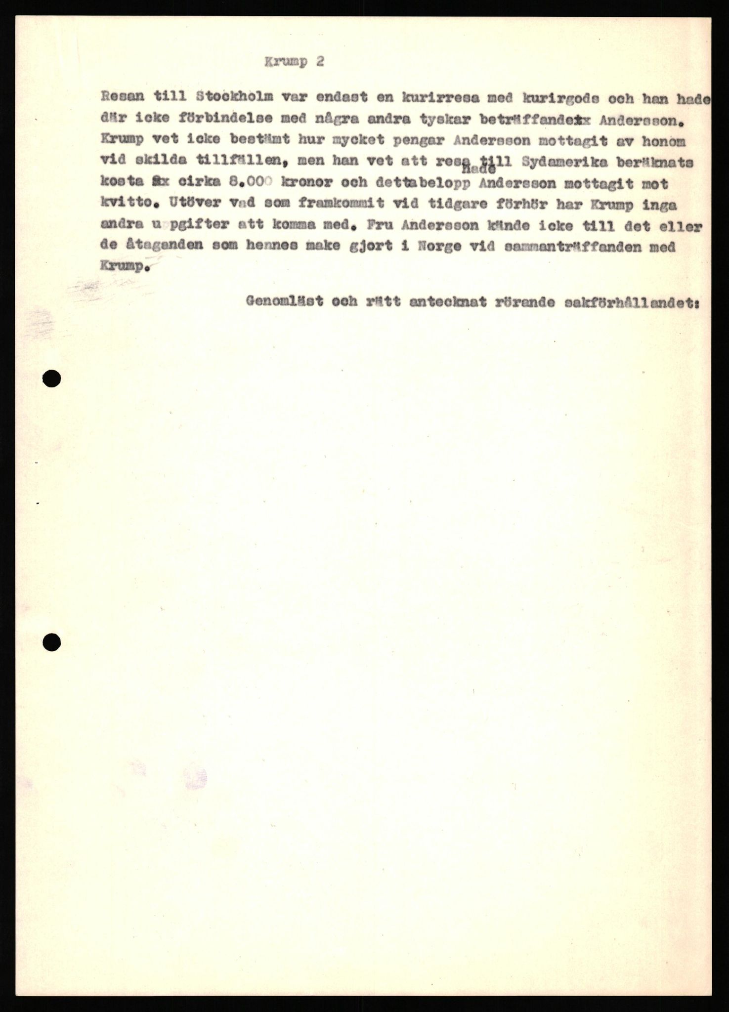 Forsvaret, Forsvarets overkommando II, RA/RAFA-3915/D/Db/L0041: CI Questionaires.  Diverse nasjonaliteter., 1945-1946, s. 251