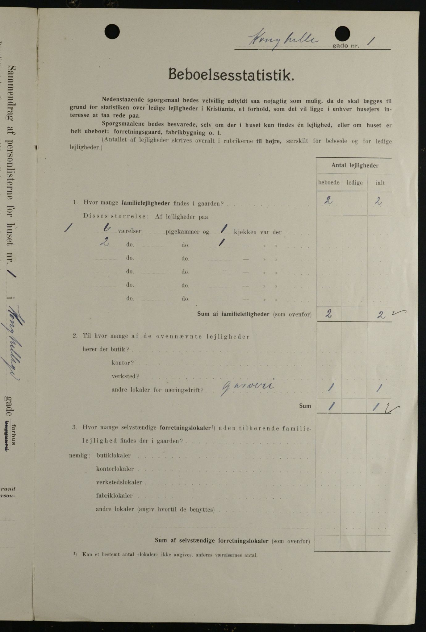 OBA, Kommunal folketelling 1.2.1908 for Kristiania kjøpstad, 1908, s. 47126