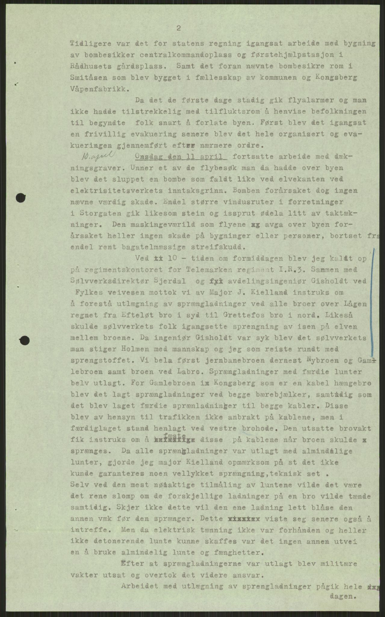 Forsvaret, Forsvarets krigshistoriske avdeling, AV/RA-RAFA-2017/Y/Ya/L0014: II-C-11-31 - Fylkesmenn.  Rapporter om krigsbegivenhetene 1940., 1940, s. 401