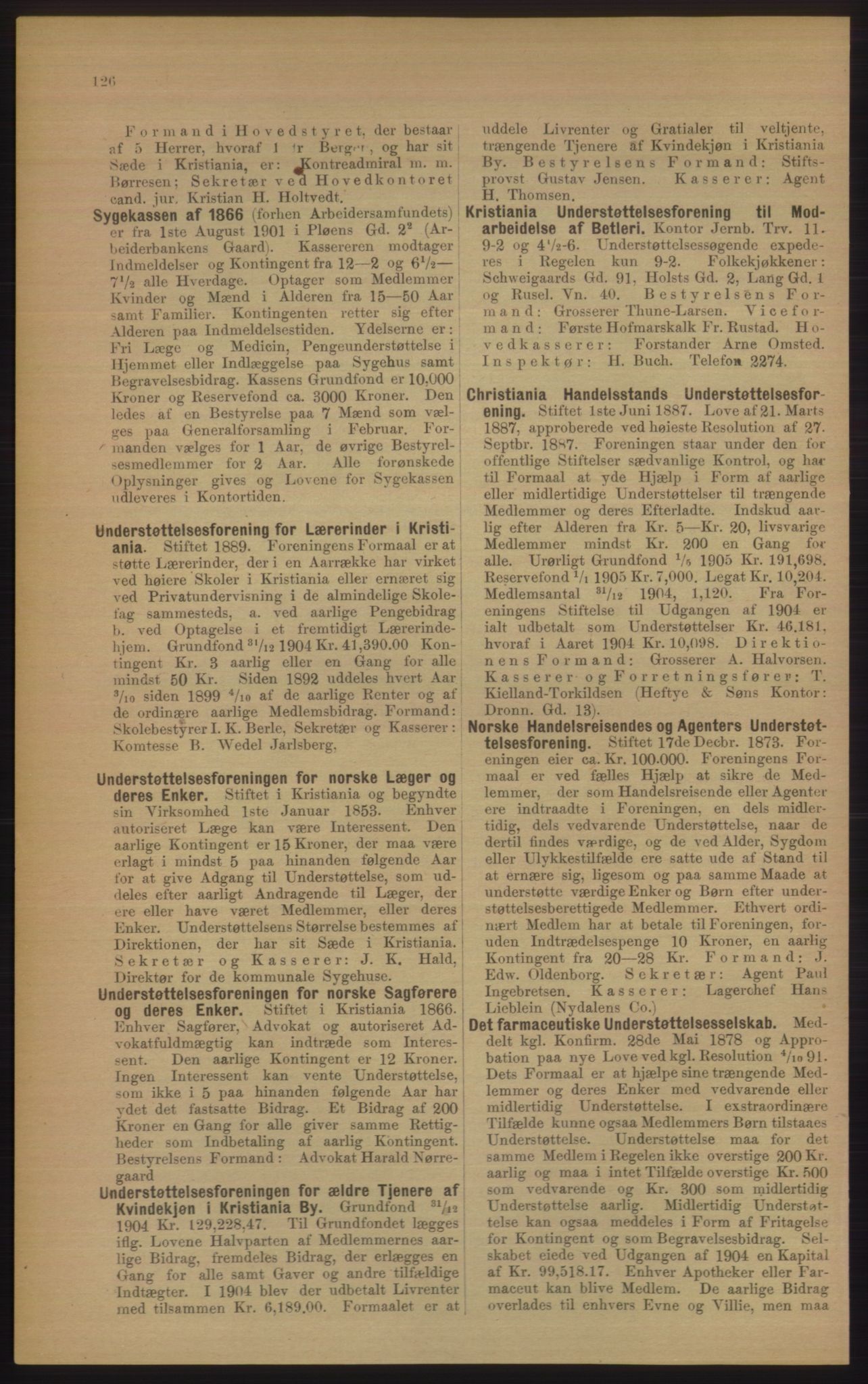 Kristiania/Oslo adressebok, PUBL/-, 1906, s. 126