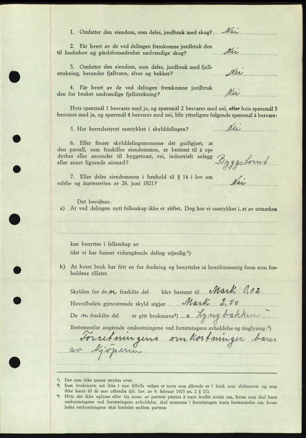 Nordre Sunnmøre sorenskriveri, AV/SAT-A-0006/1/2/2C/2Ca: Pantebok nr. A20b, 1946-1946, Dagboknr: 218/1946