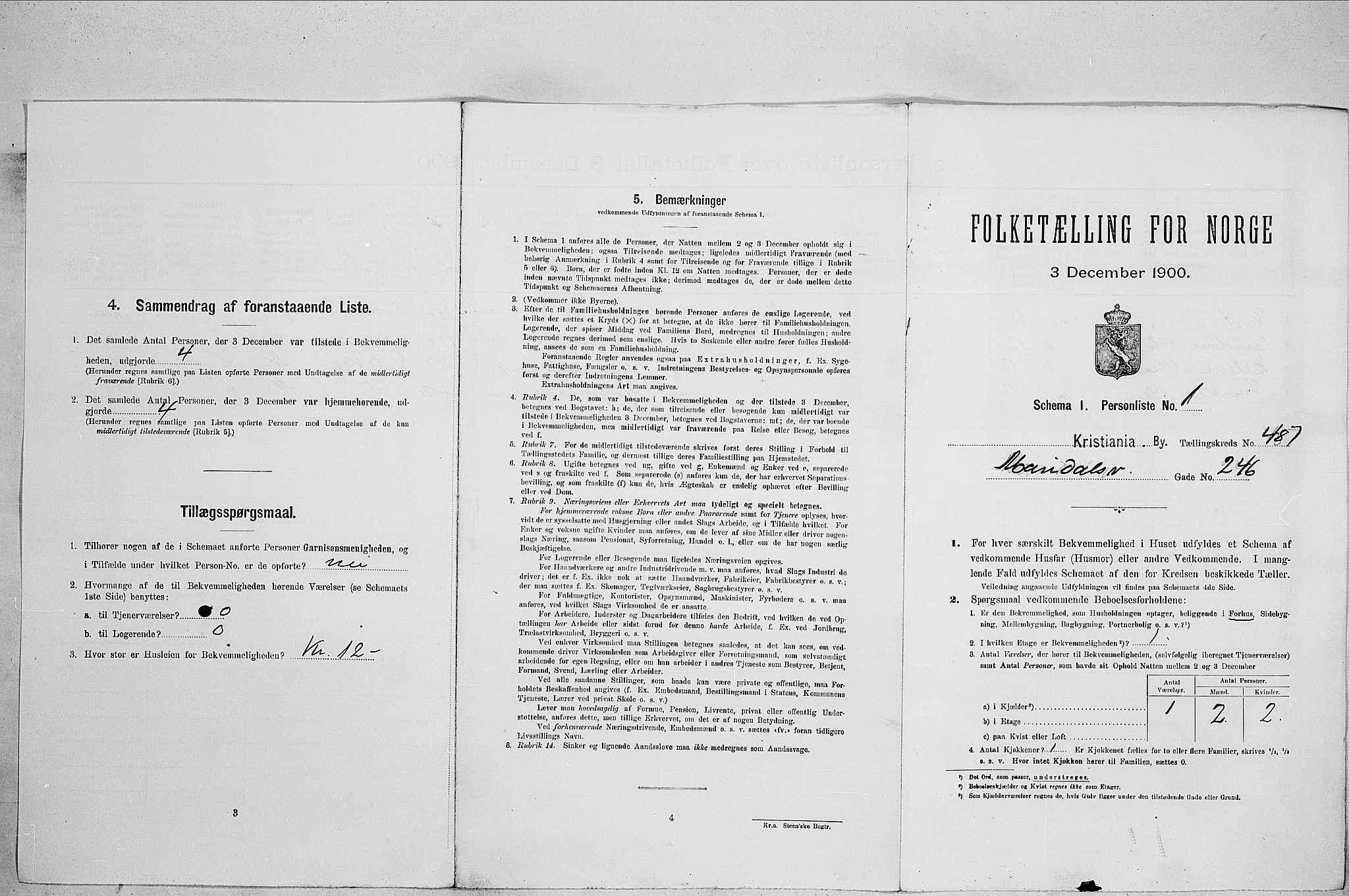 SAO, Folketelling 1900 for 0301 Kristiania kjøpstad, 1900, s. 57092