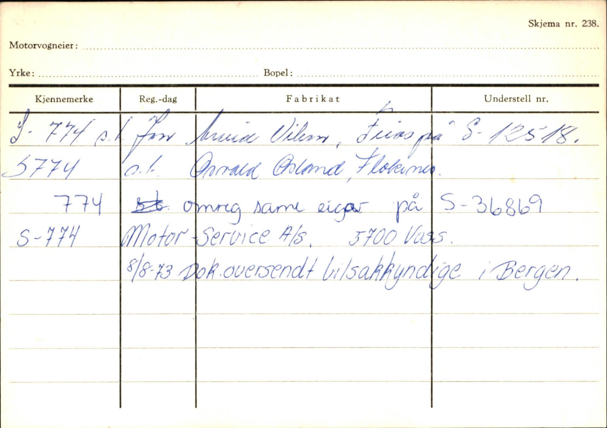 Statens vegvesen, Sogn og Fjordane vegkontor, SAB/A-5301/4/F/L0126: Eigarregister Fjaler M-Å. Leikanger A-Å, 1945-1975, s. 891