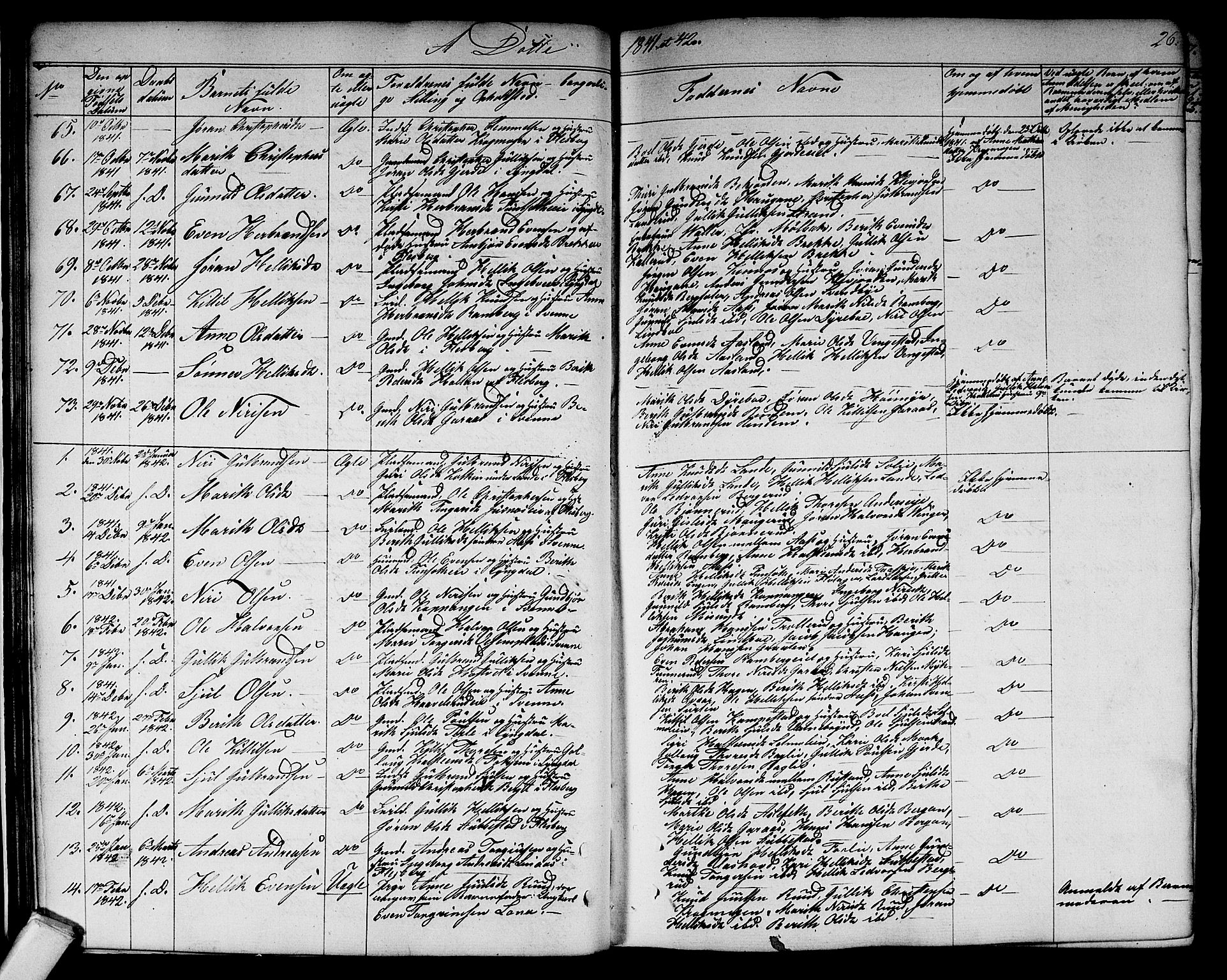 Flesberg kirkebøker, AV/SAKO-A-18/G/Ga/L0002: Klokkerbok nr. I 2, 1834-1860, s. 26