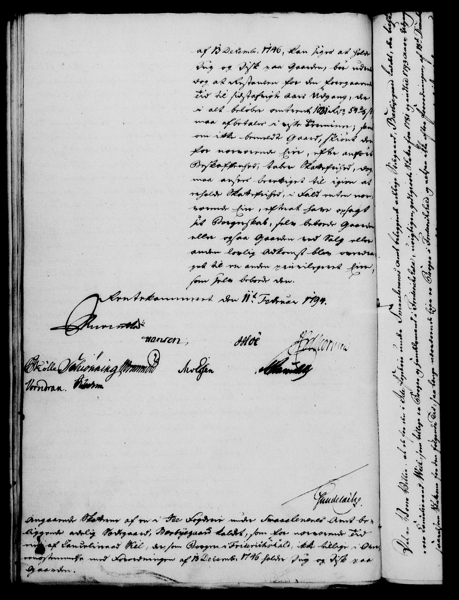 Rentekammeret, Kammerkanselliet, RA/EA-3111/G/Gf/Gfa/L0076: Norsk relasjons- og resolusjonsprotokoll (merket RK 52.76), 1794, s. 104