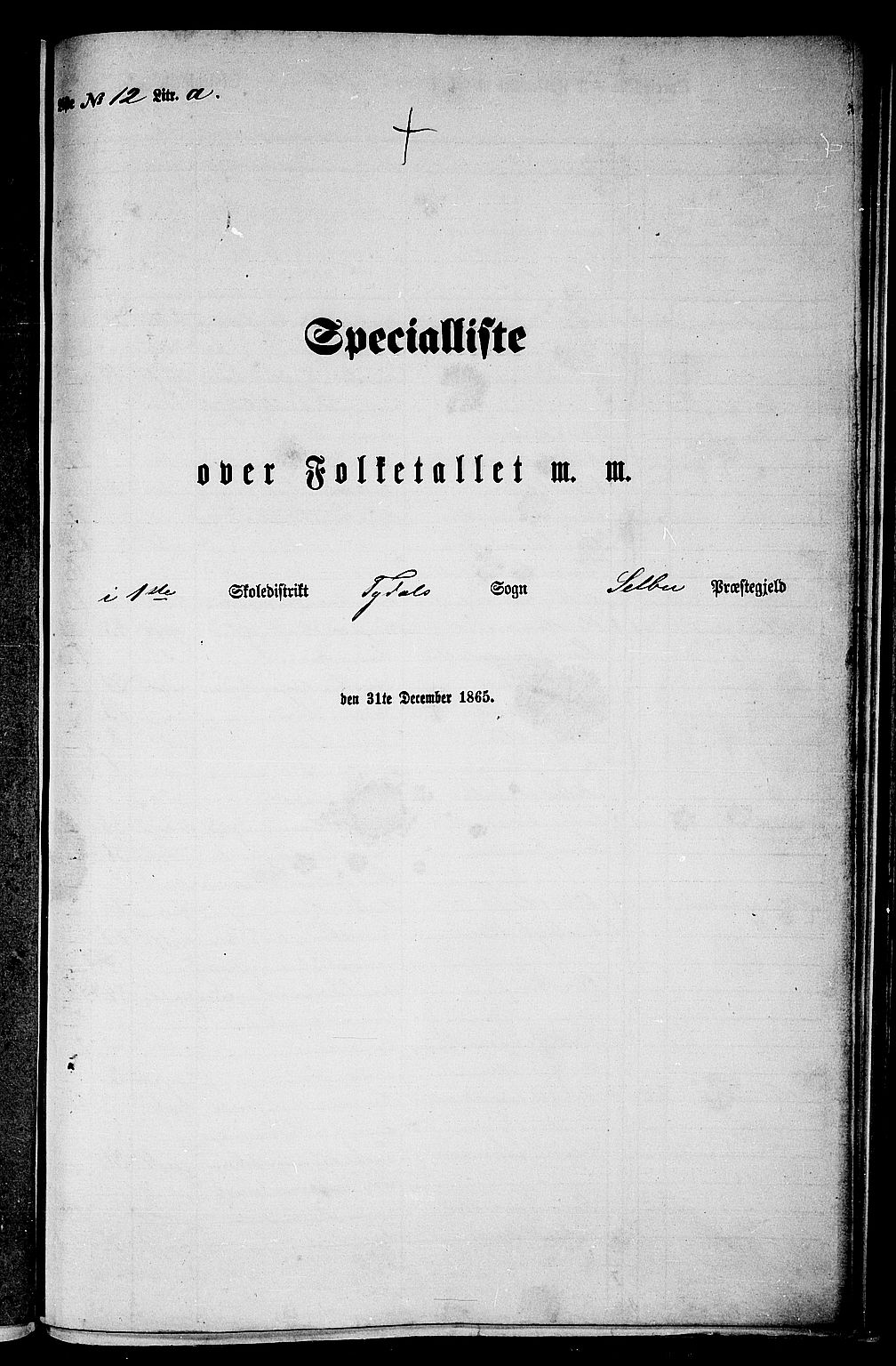 RA, Folketelling 1865 for 1664P Selbu prestegjeld, 1865, s. 221