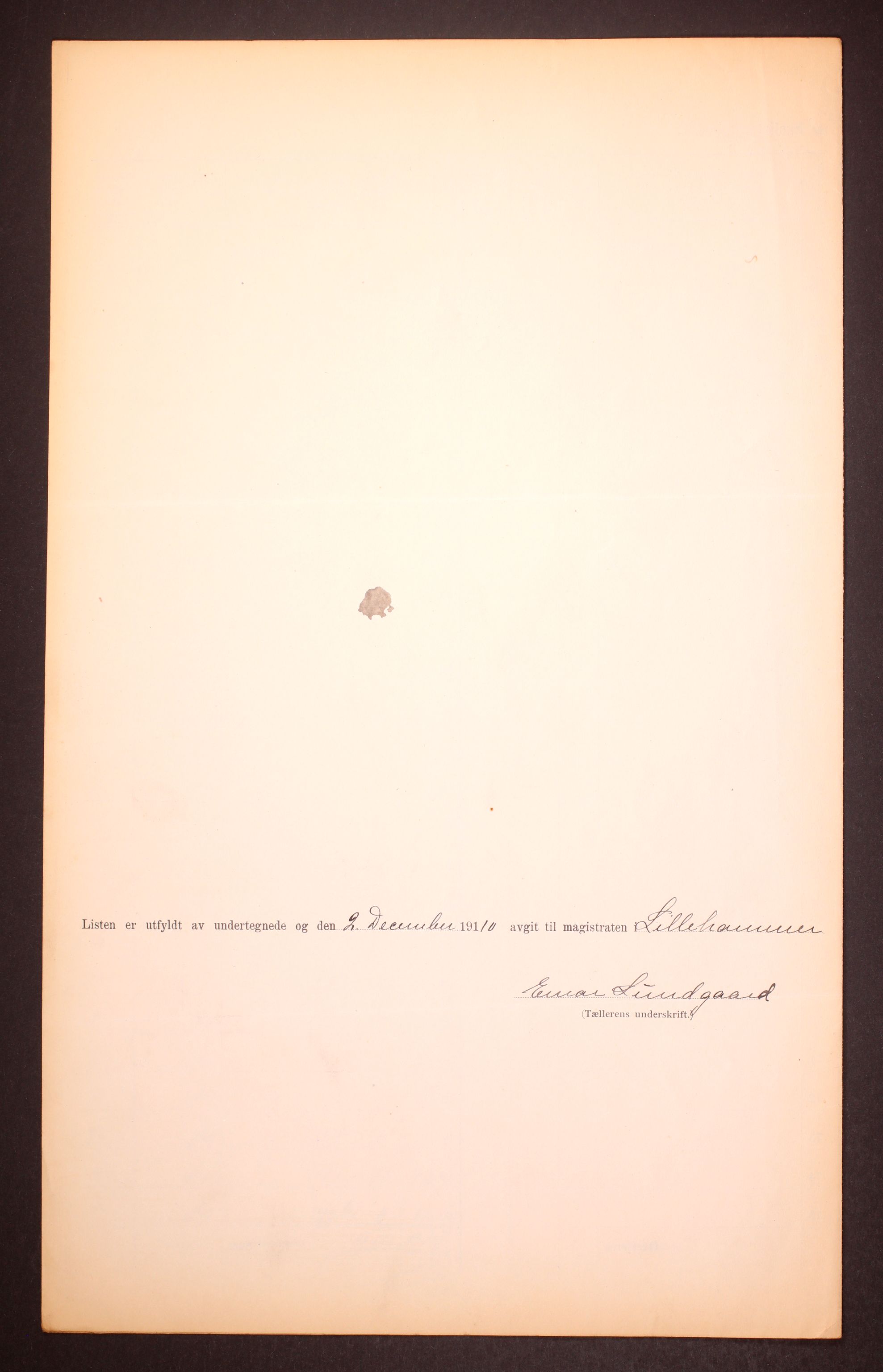 RA, Folketelling 1910 for 0501 Lillehammer kjøpstad, 1910, s. 18