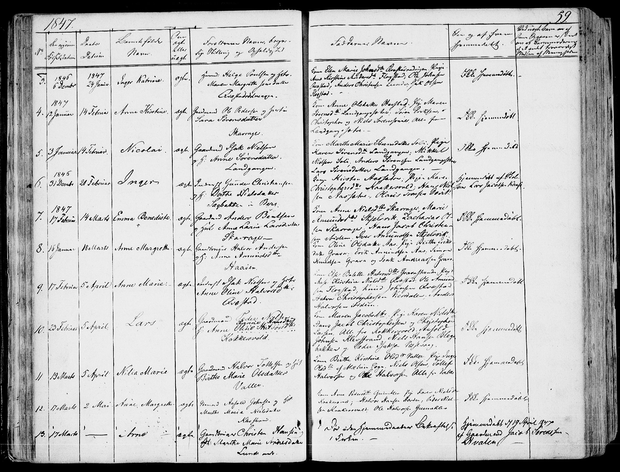Eidanger kirkebøker, AV/SAKO-A-261/F/Fa/L0008: Ministerialbok nr. 8, 1831-1858, s. 59