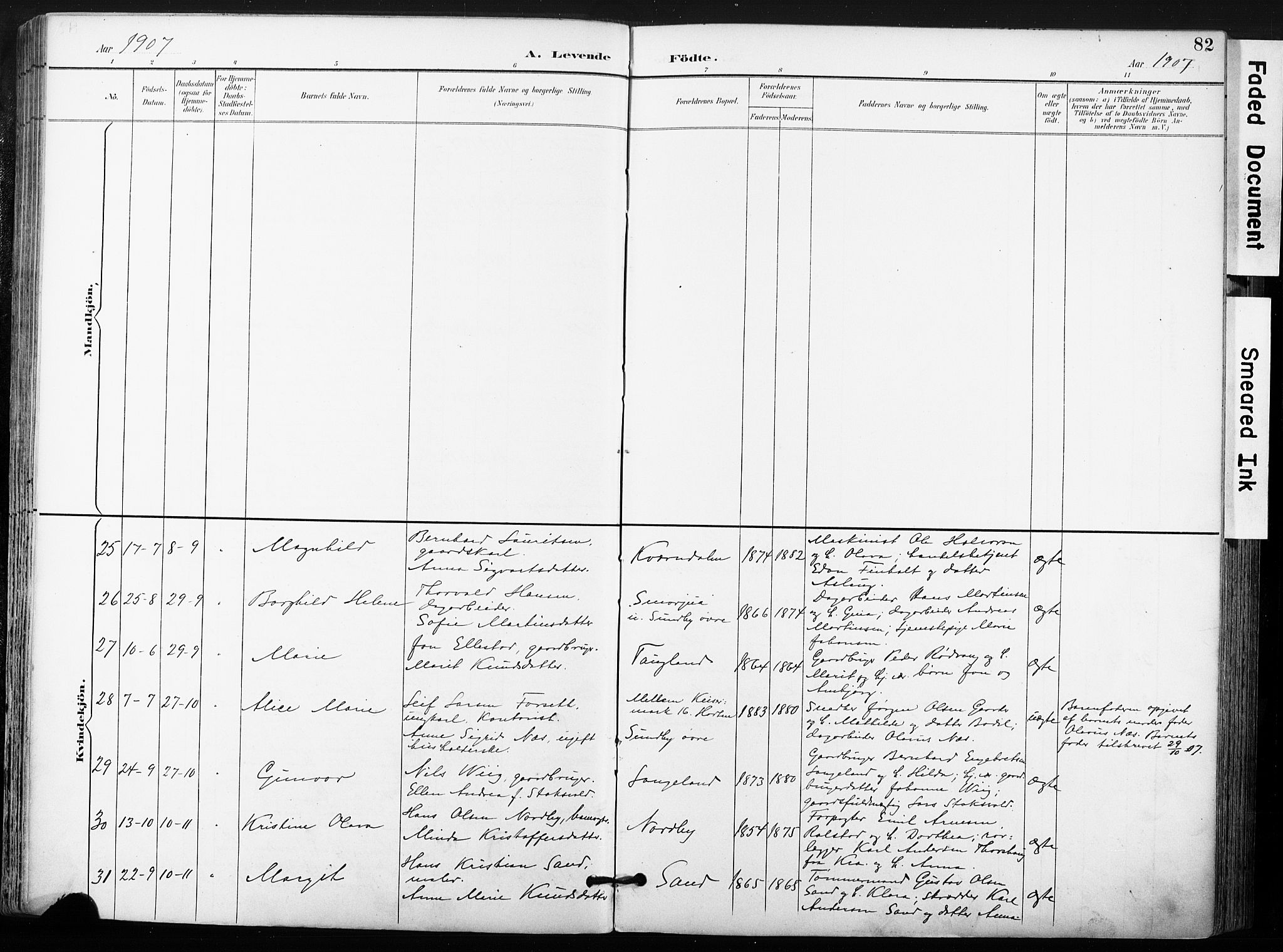 Ullensaker prestekontor Kirkebøker, AV/SAO-A-10236a/F/Fb/L0002: Ministerialbok nr. II 2, 1894-1909, s. 82