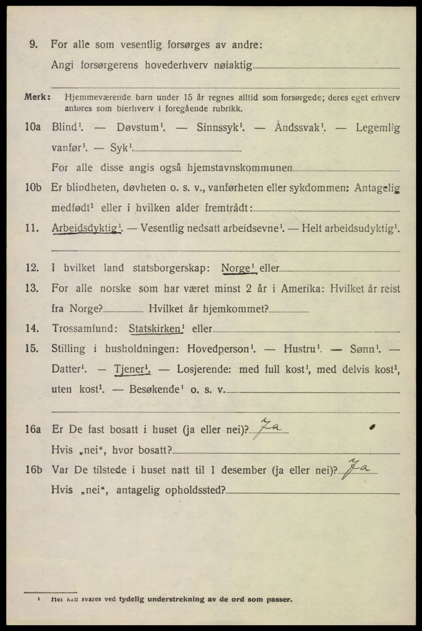 SAK, Folketelling 1920 for 0933 Herefoss herred, 1920, s. 235