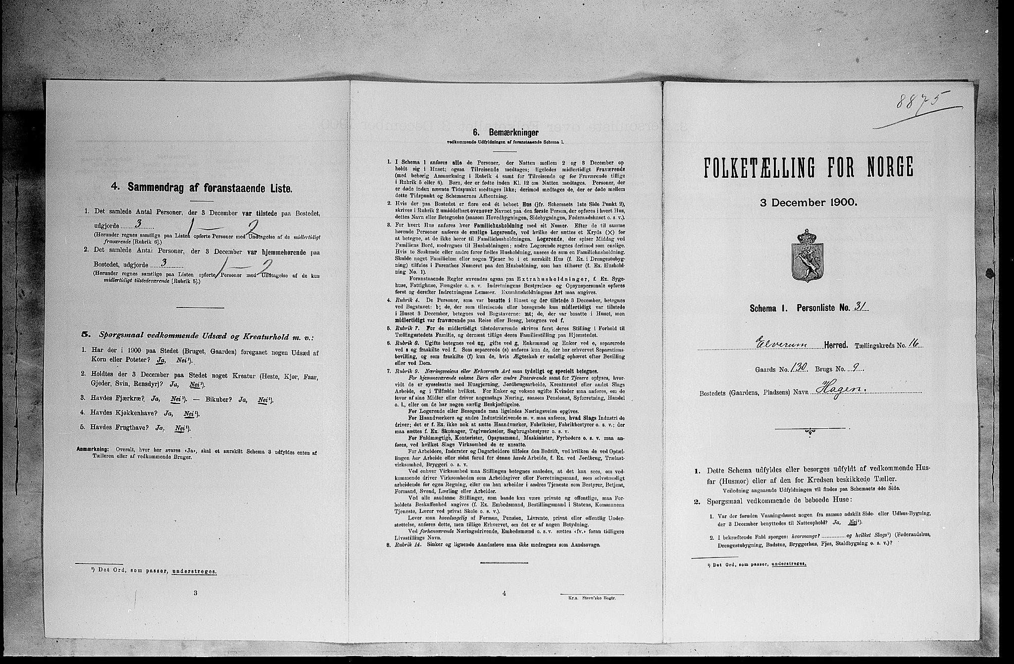 SAH, Folketelling 1900 for 0427 Elverum herred, 1900, s. 2286