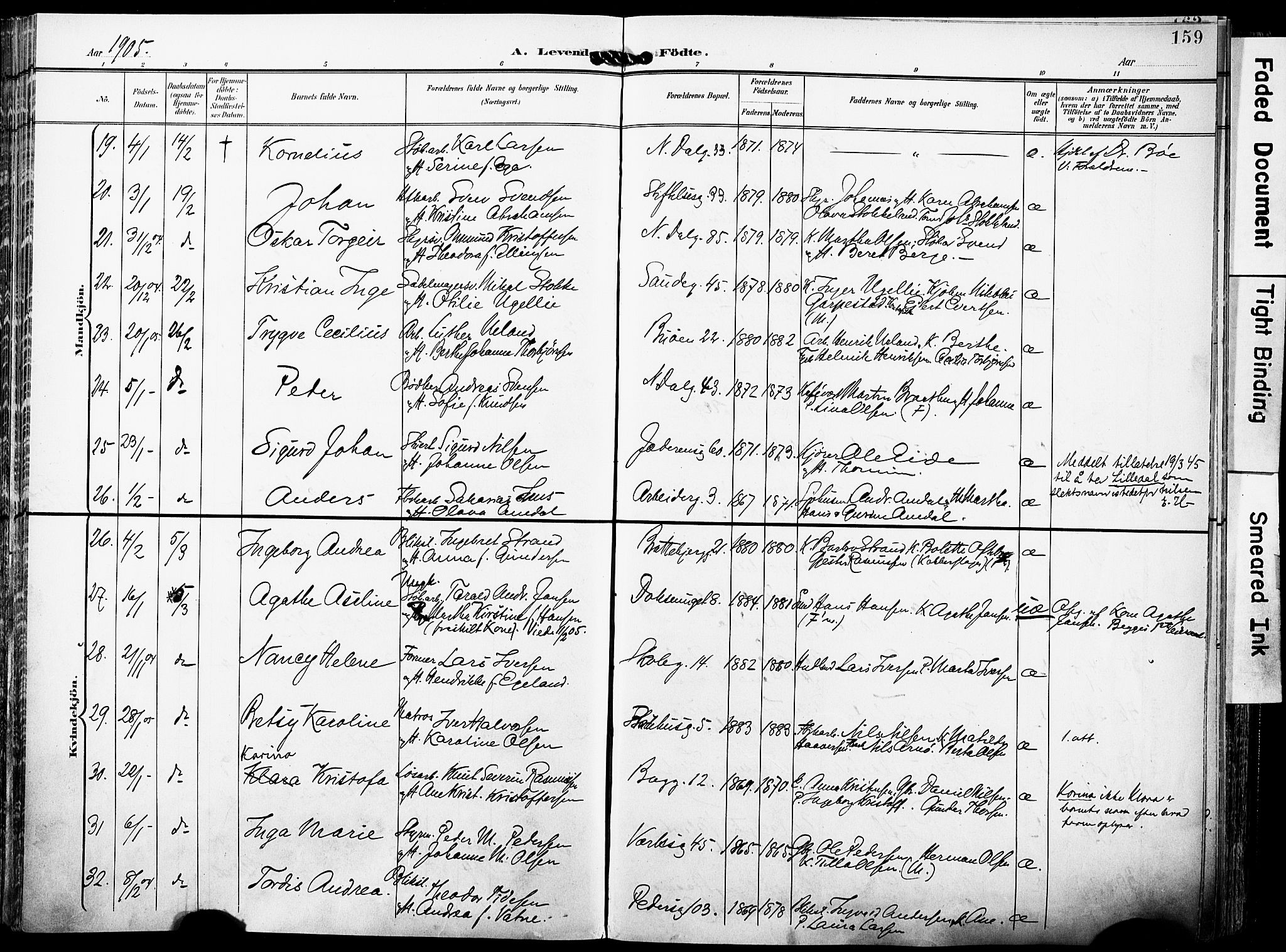 St. Johannes sokneprestkontor, AV/SAST-A-101814/001/30/30BA/L0007: Ministerialbok nr. A 7, 1900-1910, s. 159