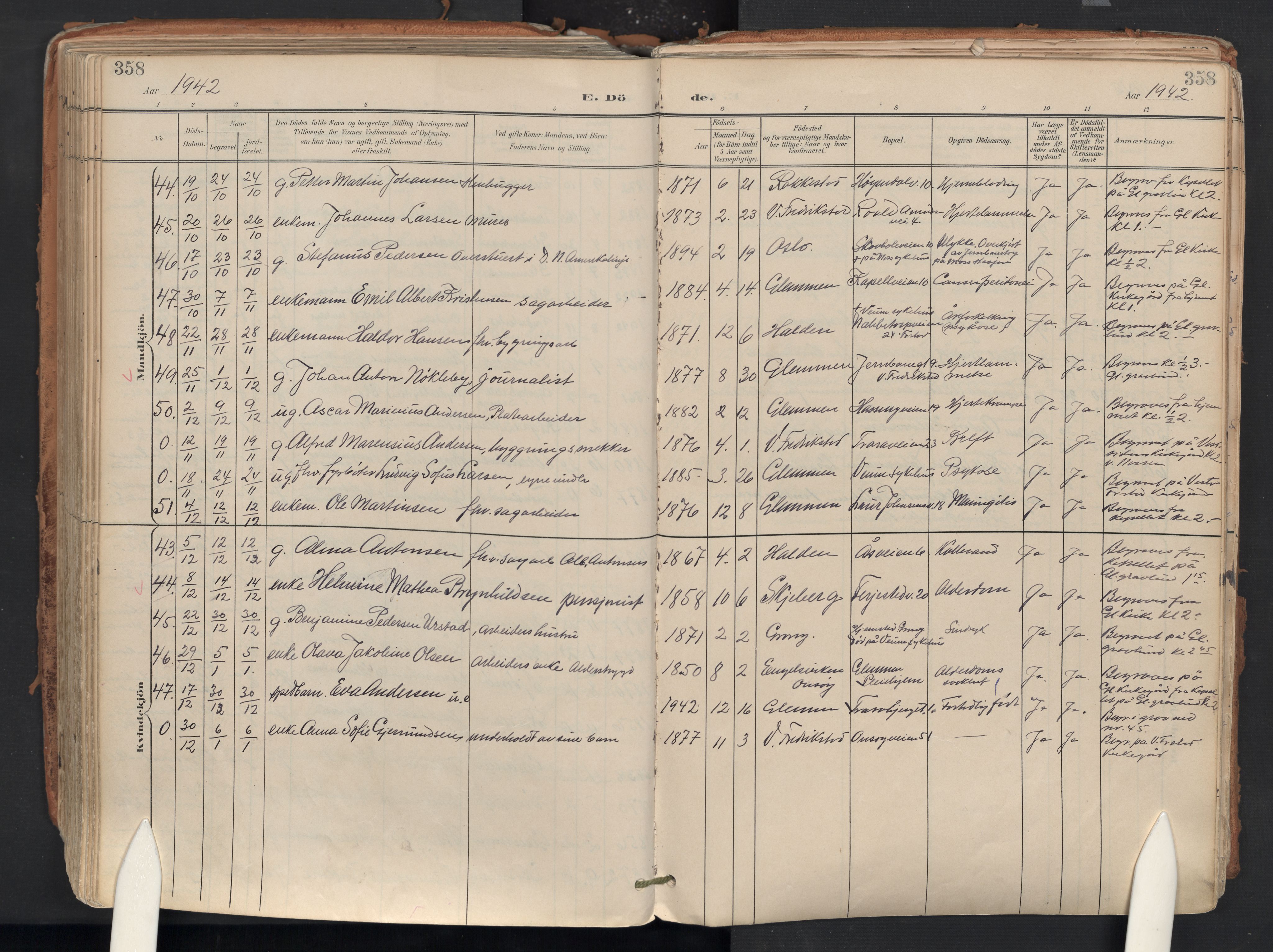 Glemmen prestekontor Kirkebøker, AV/SAO-A-10908/F/Fa/L0015: Ministerialbok nr. 15, 1900-1956, s. 358