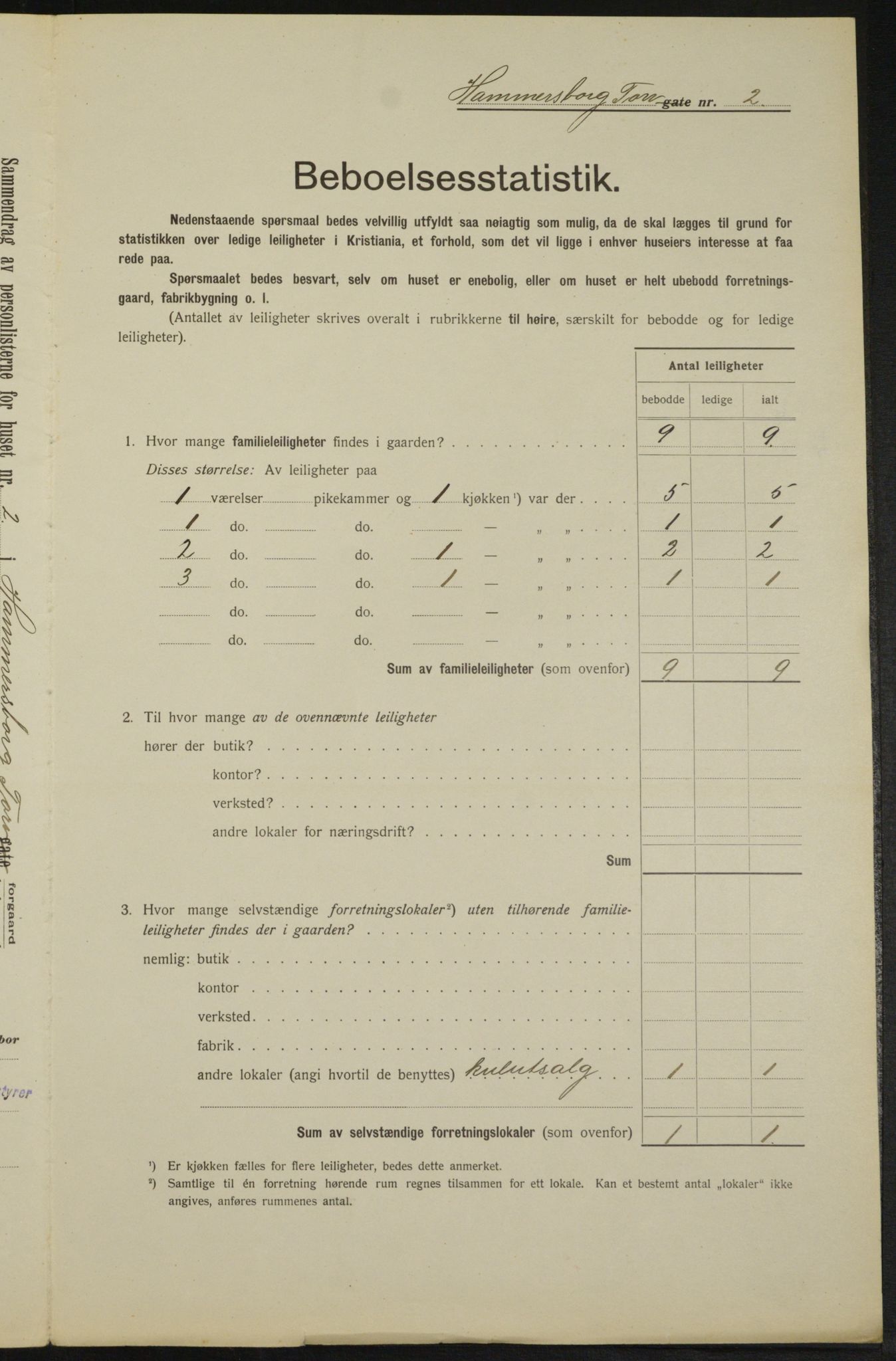 OBA, Kommunal folketelling 1.2.1913 for Kristiania, 1913, s. 34451