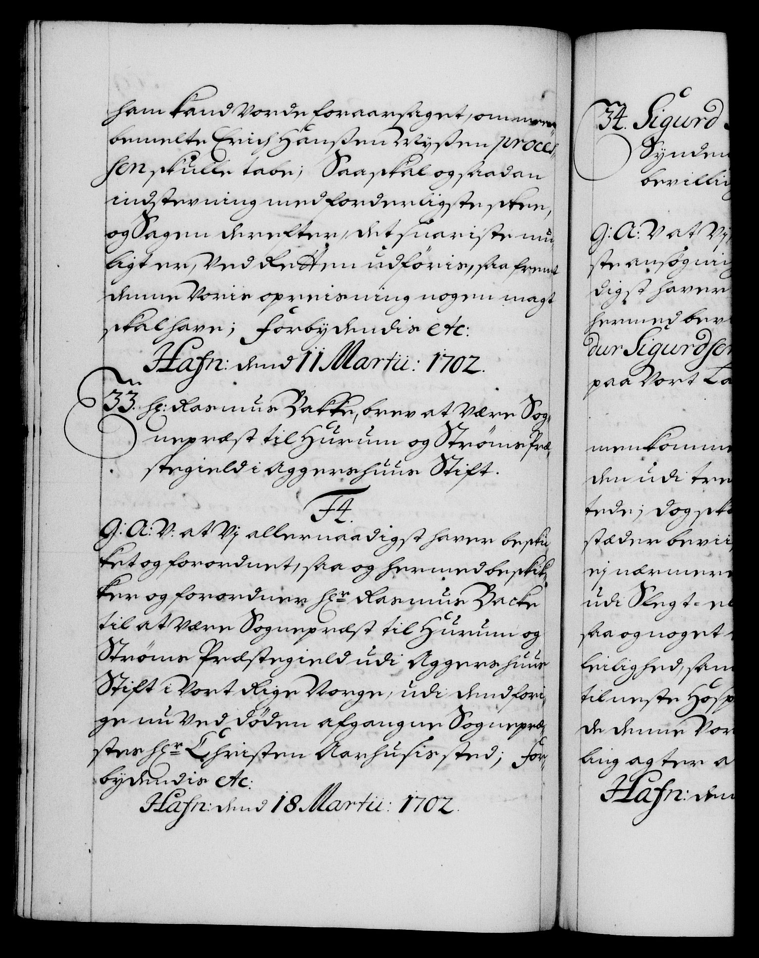 Danske Kanselli 1572-1799, AV/RA-EA-3023/F/Fc/Fca/Fcaa/L0018: Norske registre, 1699-1703, s. 309b