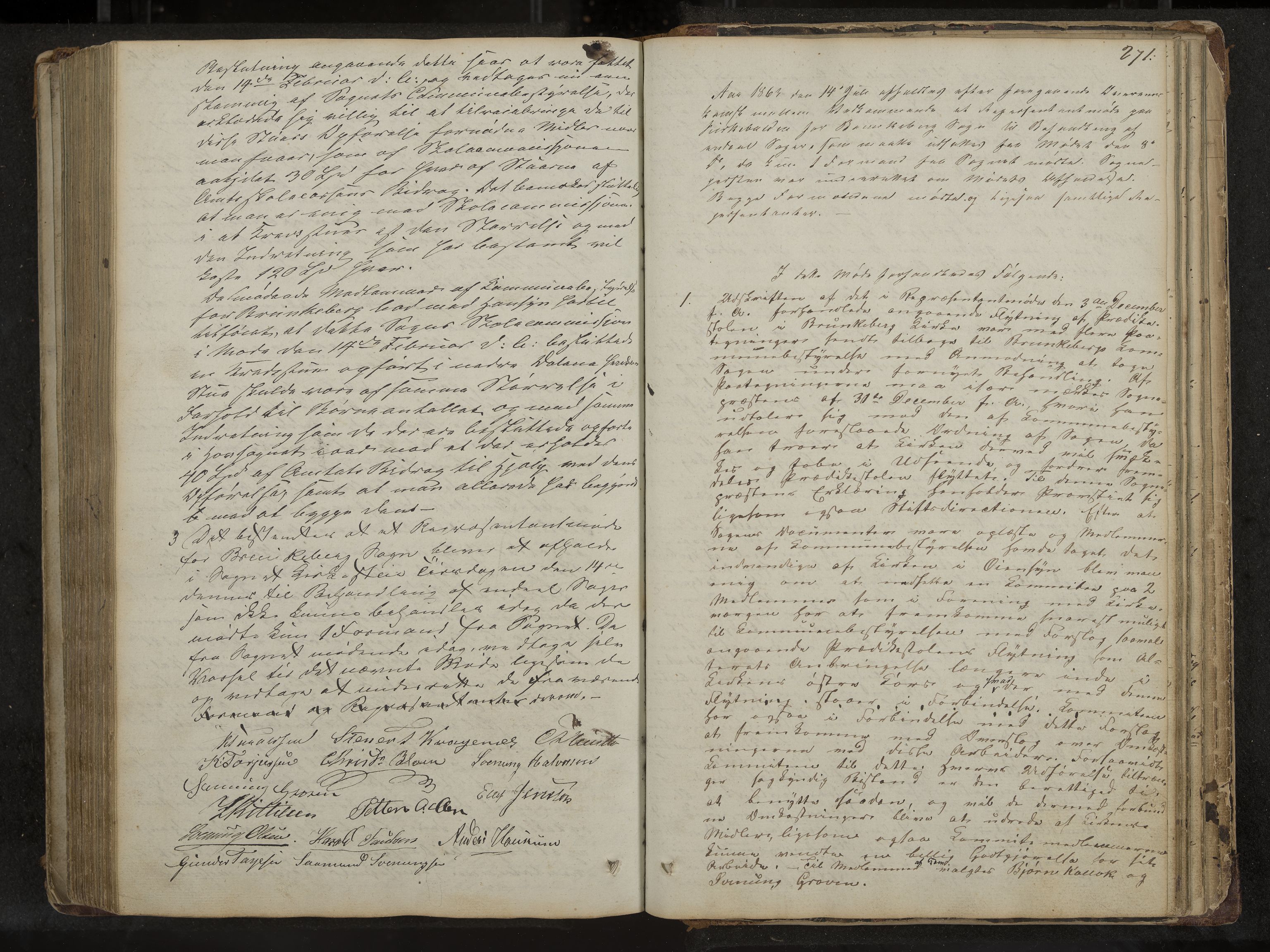 Kviteseid formannskap og sentraladministrasjon, IKAK/0829021/A/Aa/L0001: Møtebok med register, 1837-1866, s. 271