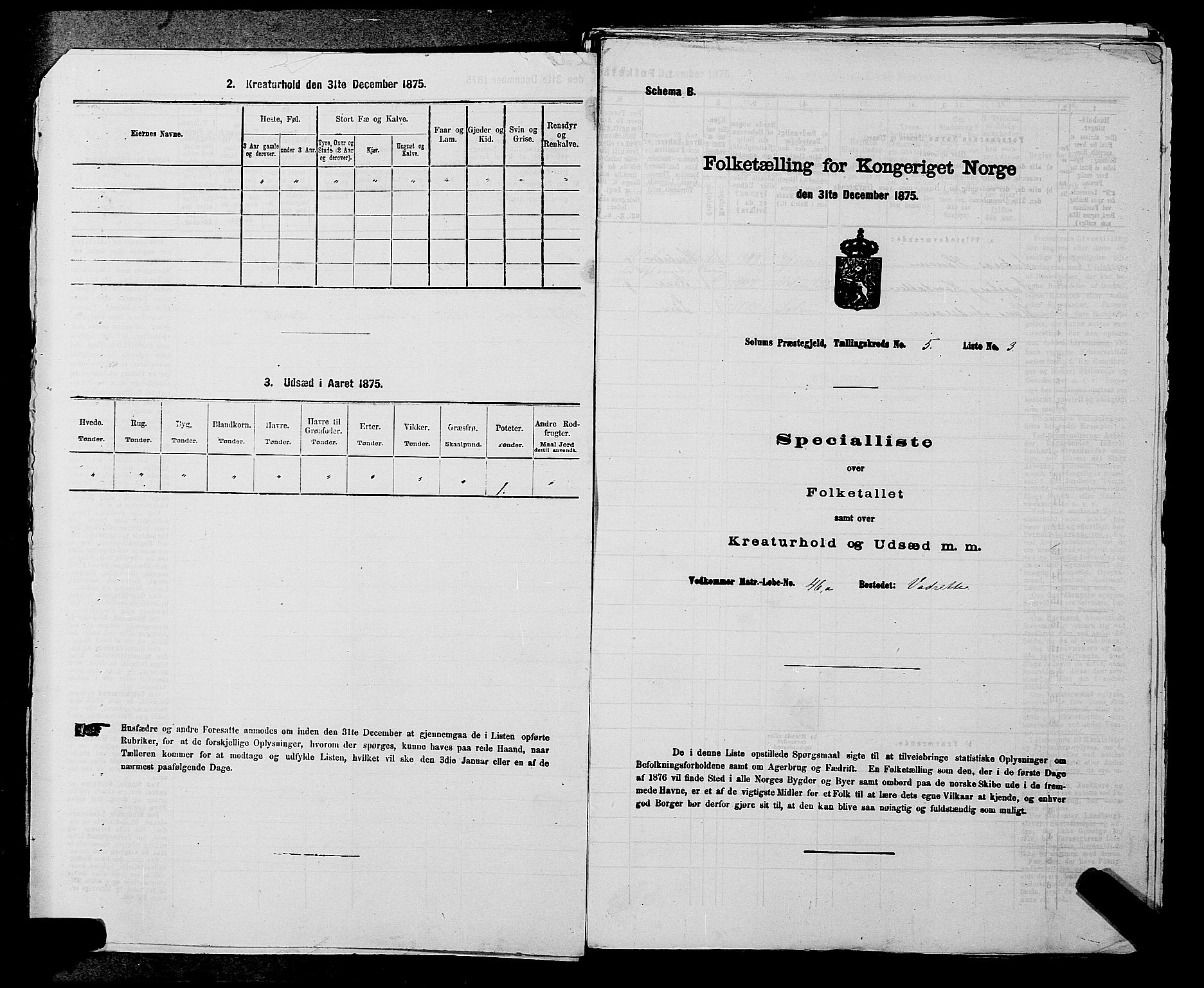 SAKO, Folketelling 1875 for 0818P Solum prestegjeld, 1875, s. 832