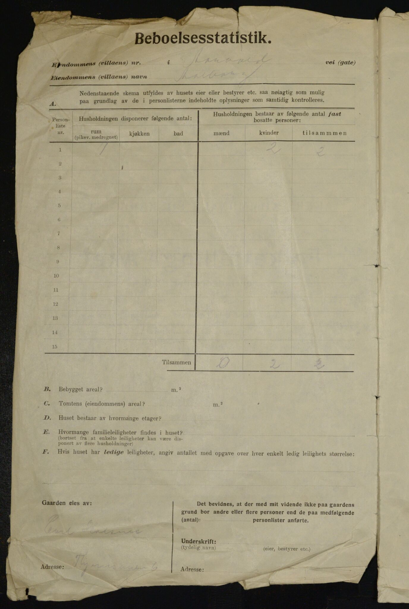 , Kommunal folketelling 1.12.1923 for Aker, 1923, s. 22286