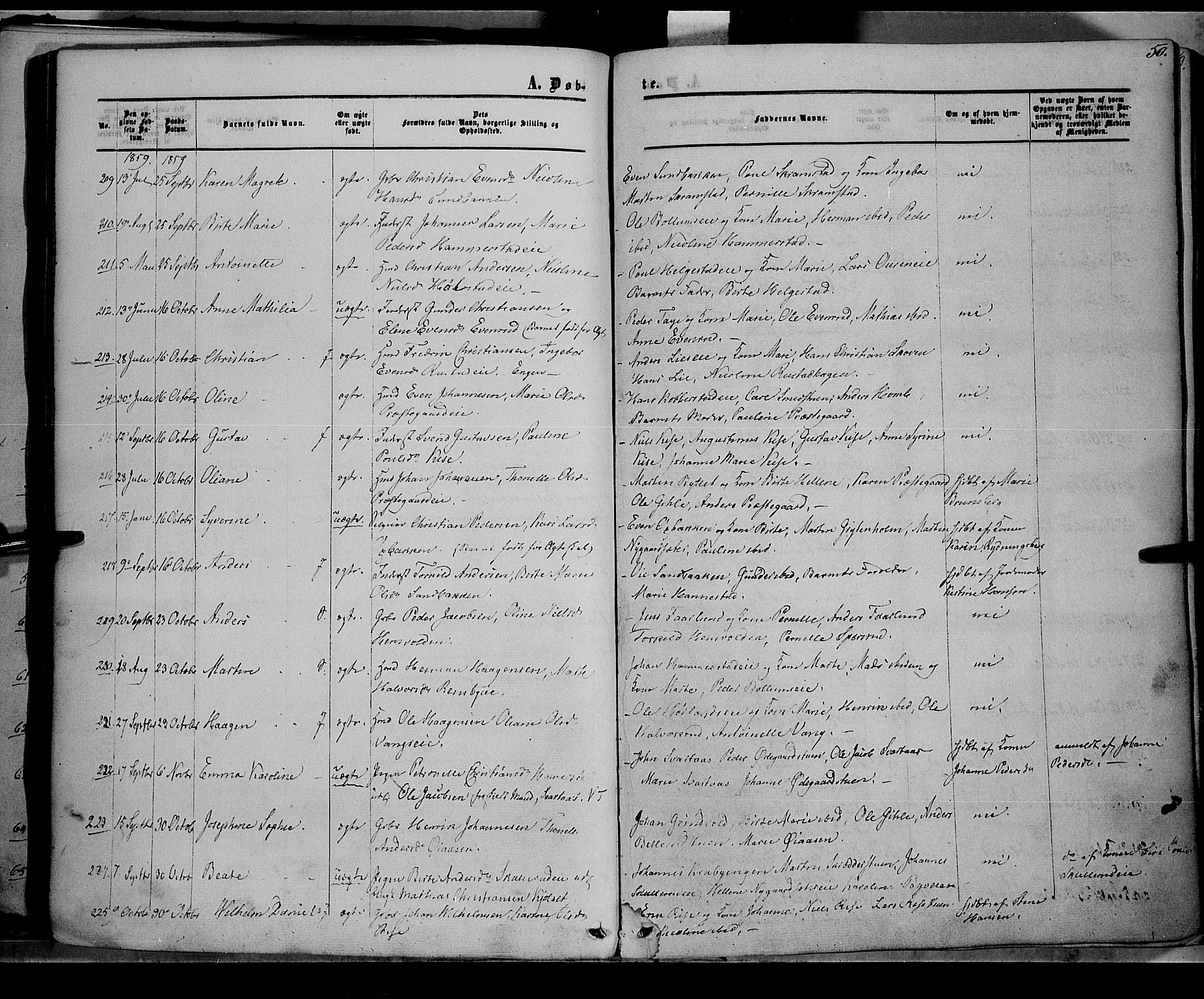 Østre Toten prestekontor, AV/SAH-PREST-104/H/Ha/Haa/L0004: Ministerialbok nr. 4, 1857-1865, s. 50