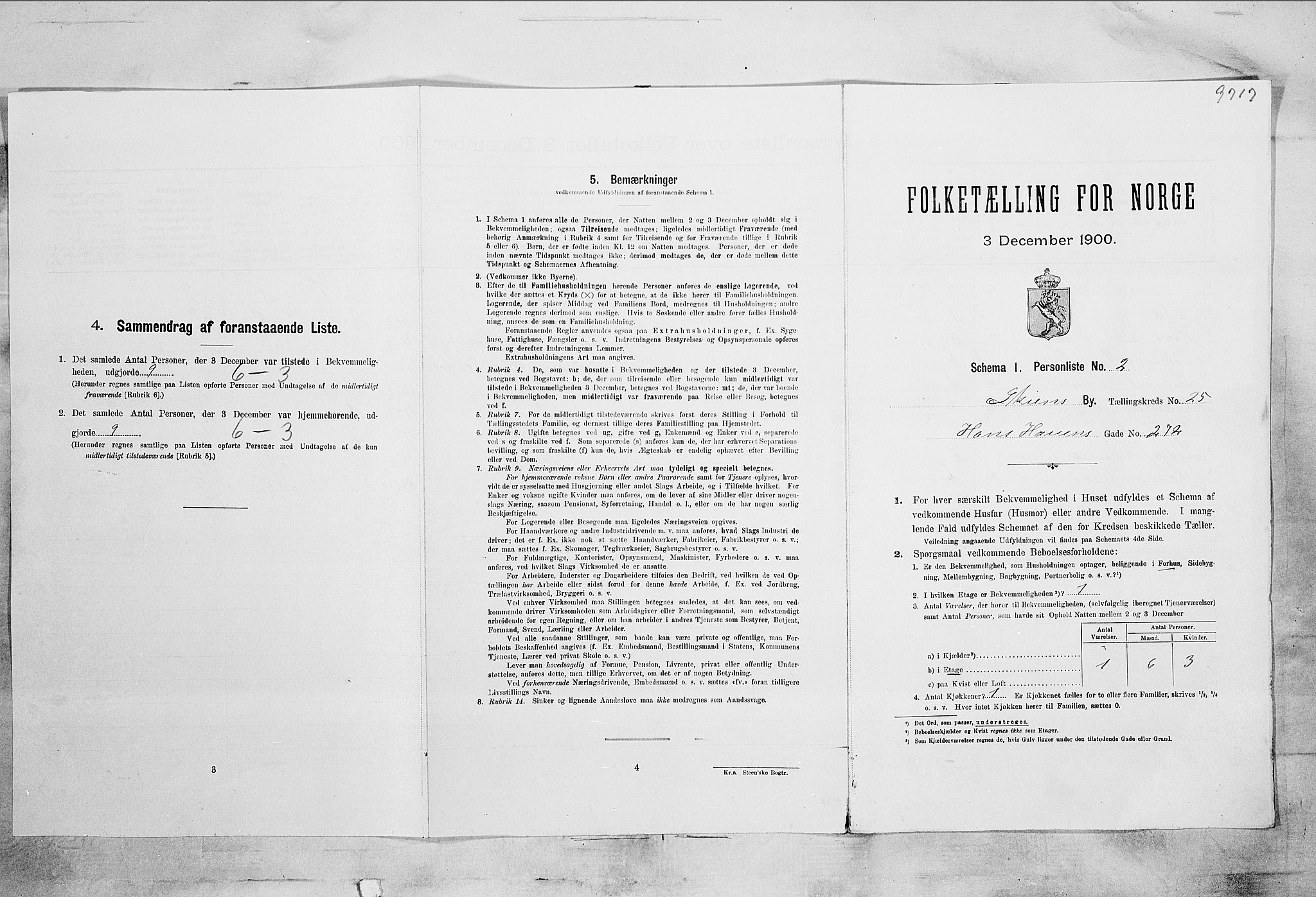 SAKO, Folketelling 1900 for 0806 Skien kjøpstad, 1900, s. 4799