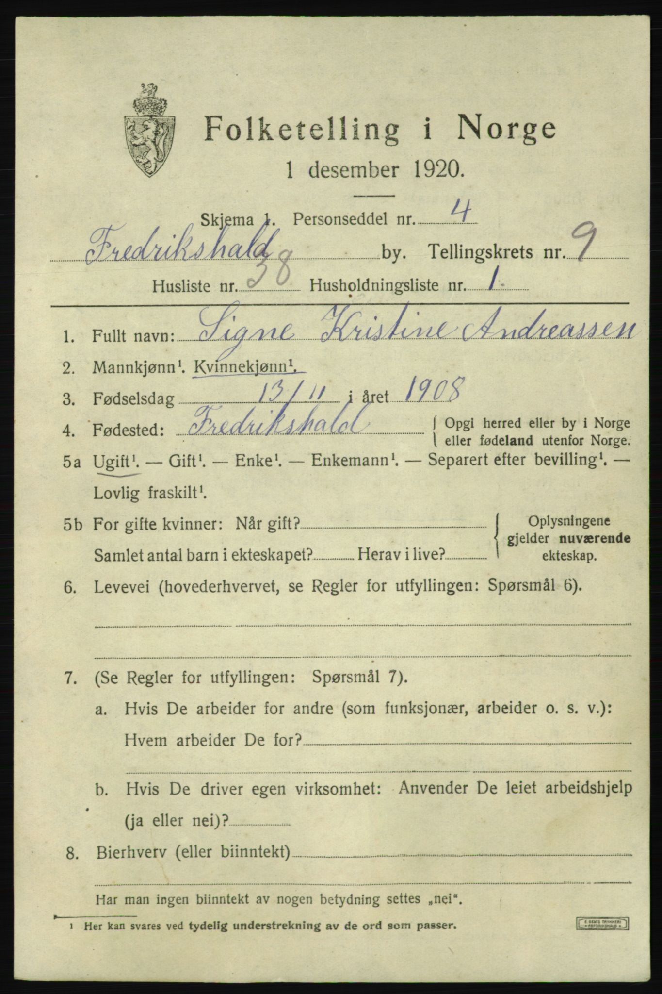 SAO, Folketelling 1920 for 0101 Fredrikshald kjøpstad, 1920, s. 16759