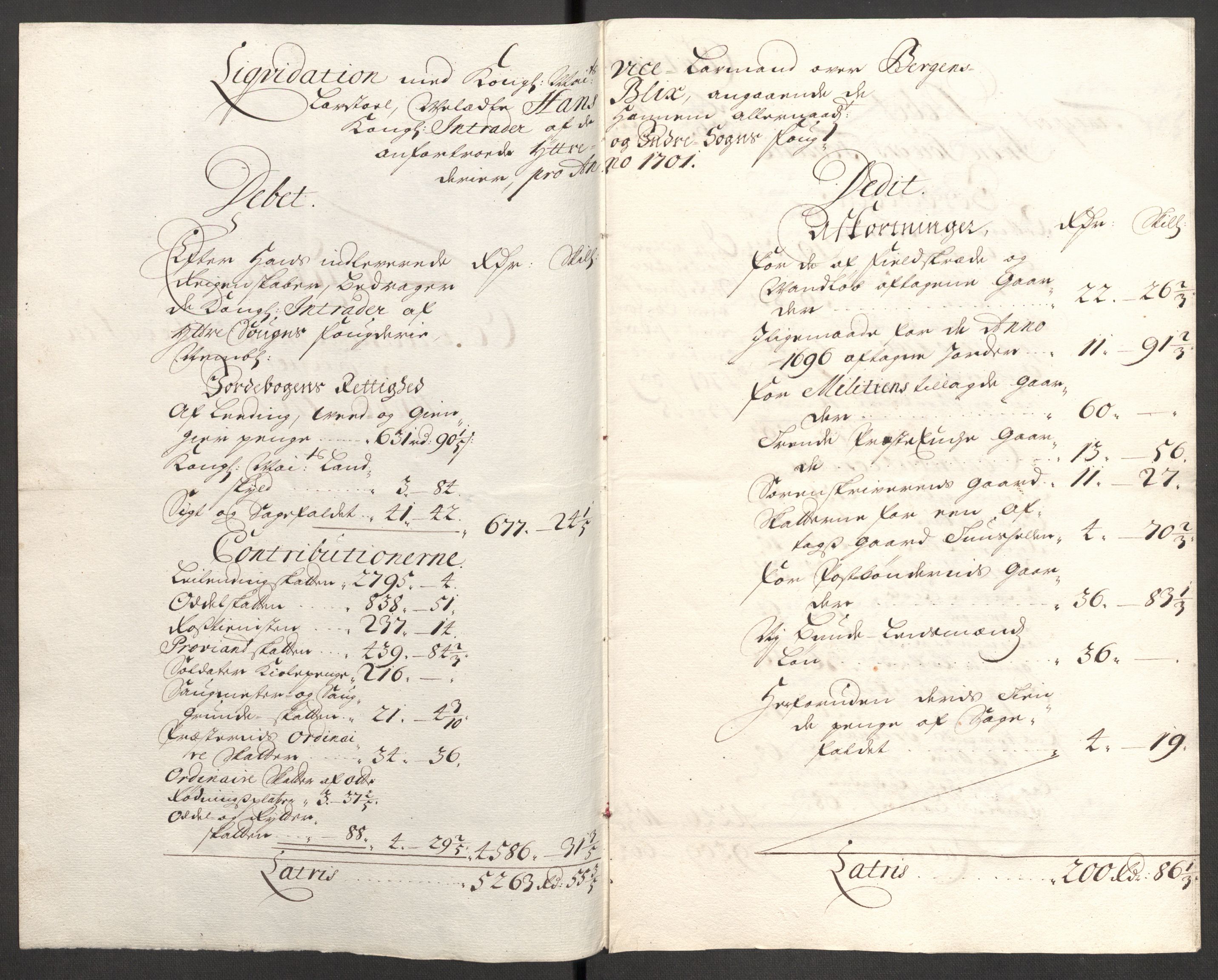 Rentekammeret inntil 1814, Reviderte regnskaper, Fogderegnskap, AV/RA-EA-4092/R52/L3311: Fogderegnskap Sogn, 1700-1701, s. 502