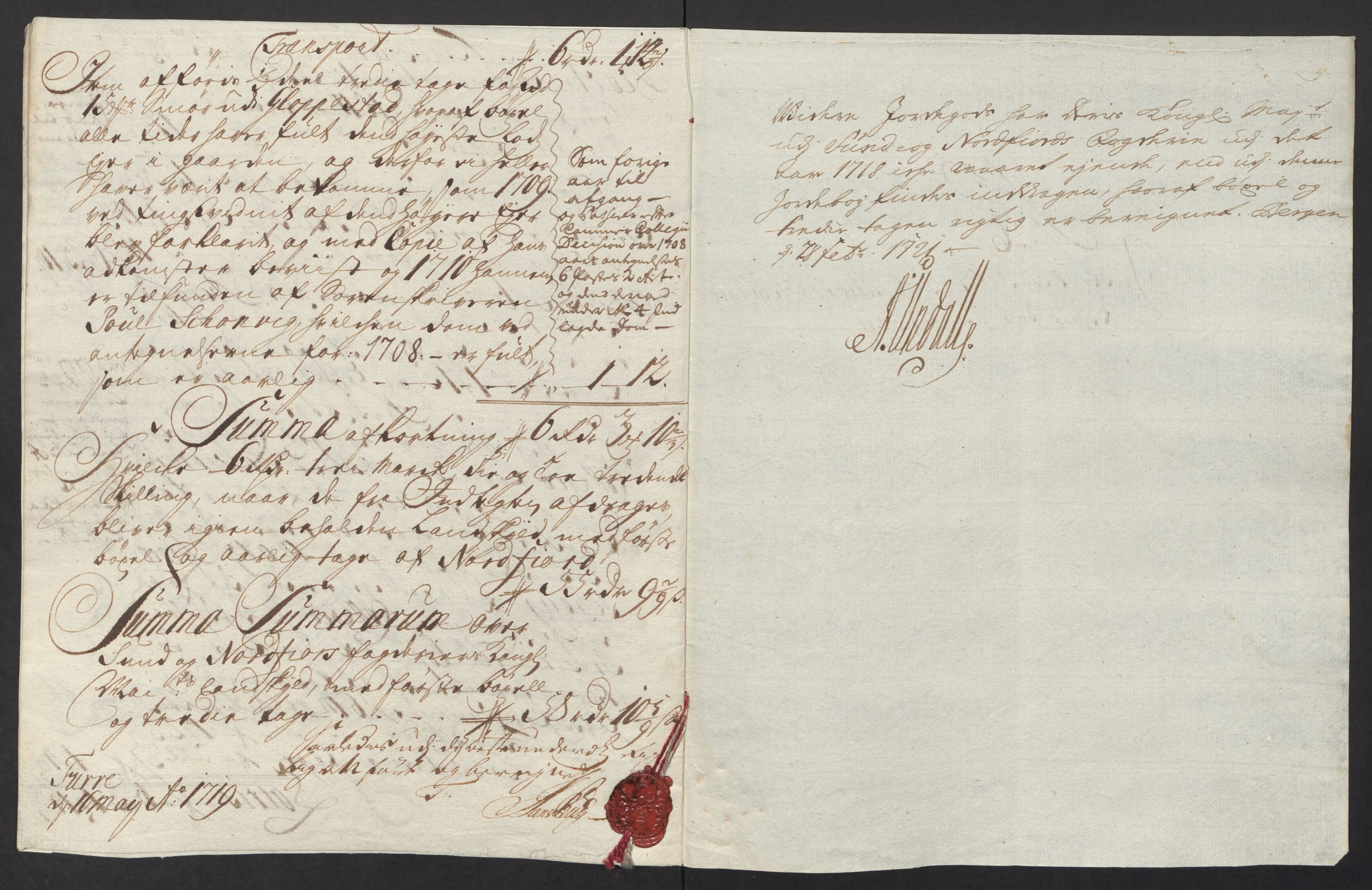 Rentekammeret inntil 1814, Reviderte regnskaper, Fogderegnskap, RA/EA-4092/R53/L3441: Fogderegnskap Sunn- og Nordfjord, 1717-1718, s. 318