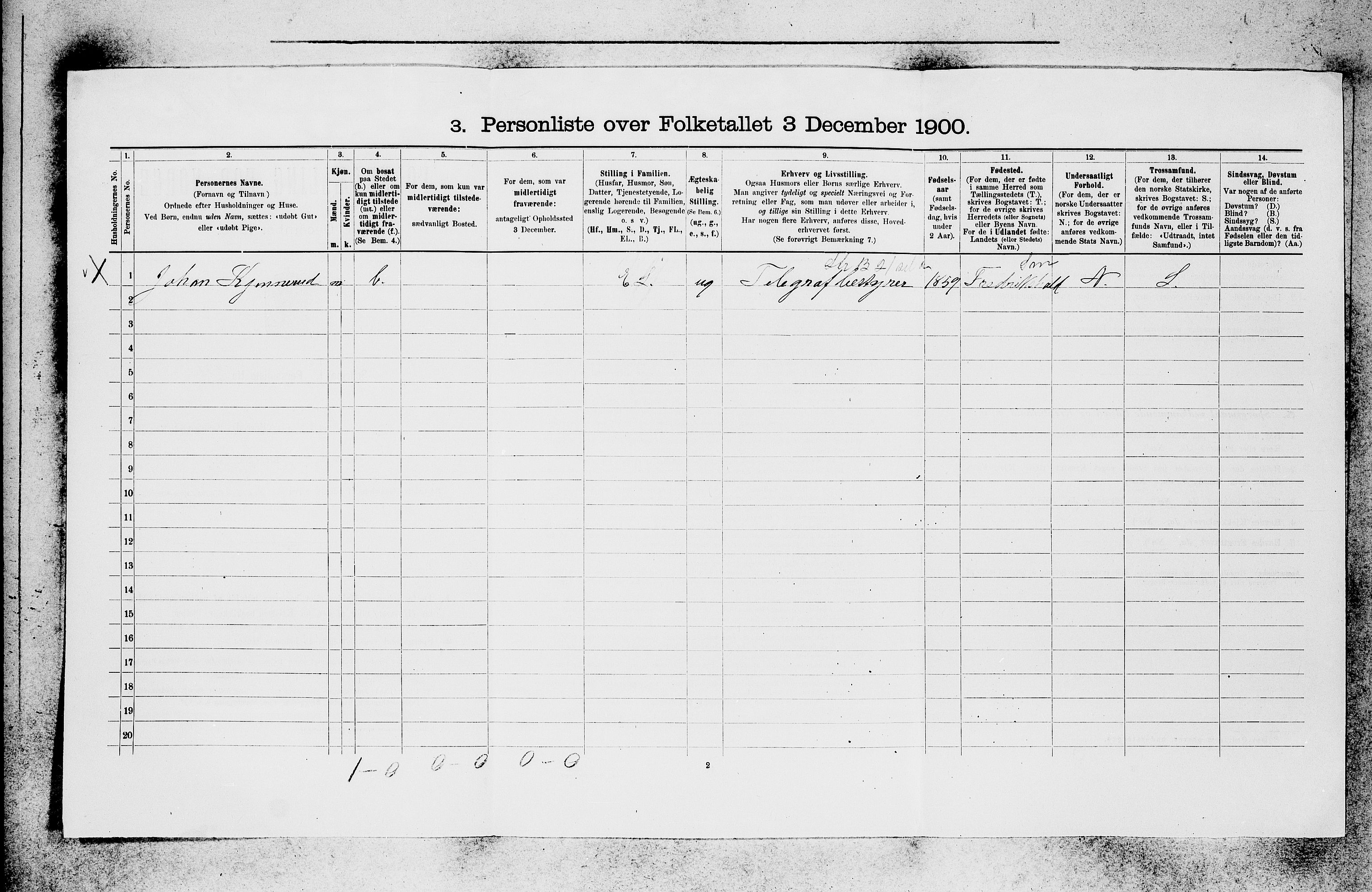 SAB, Folketelling 1900 for 1235 Voss herred, 1900, s. 721