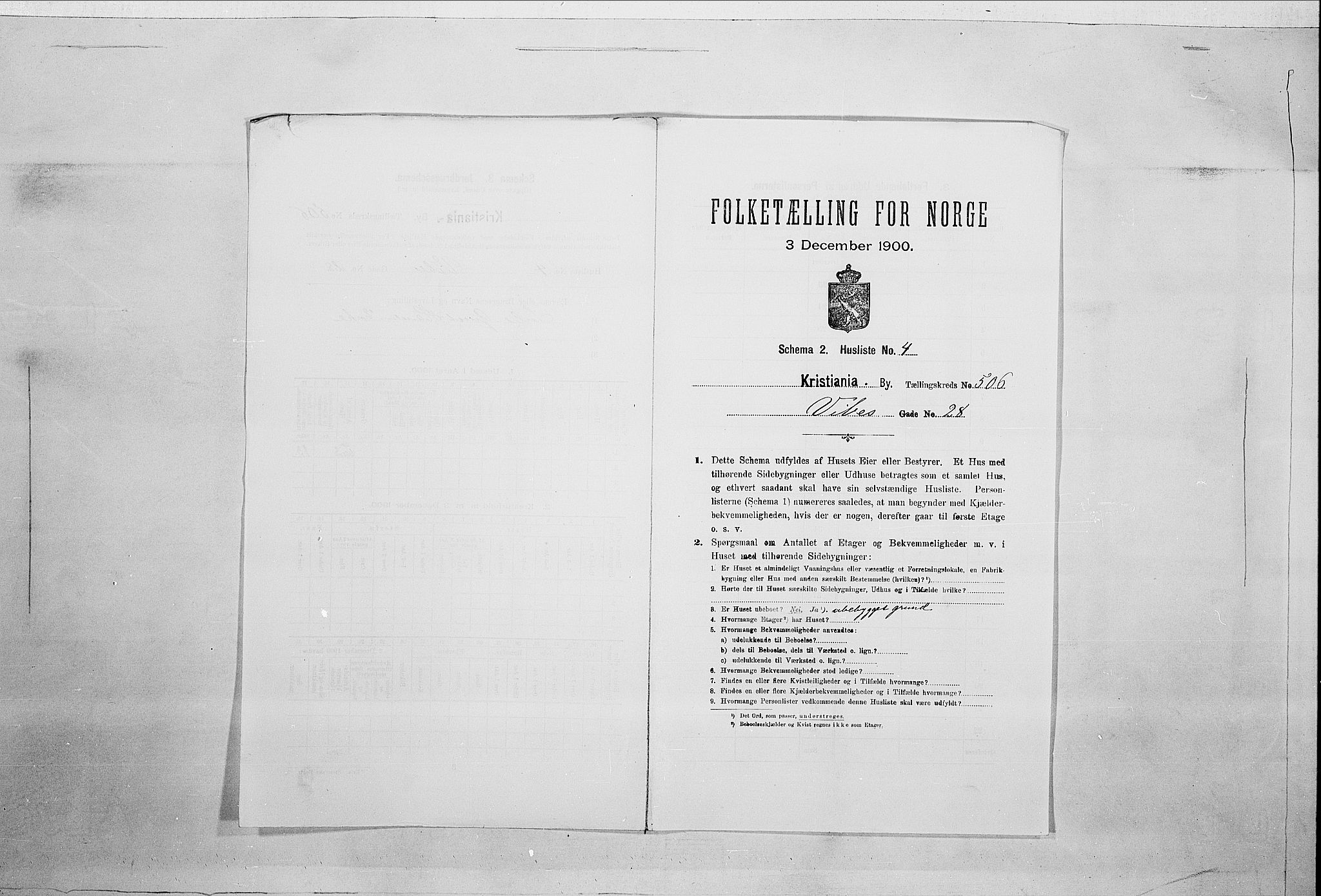 SAO, Folketelling 1900 for 0301 Kristiania kjøpstad, 1900, s. 112686