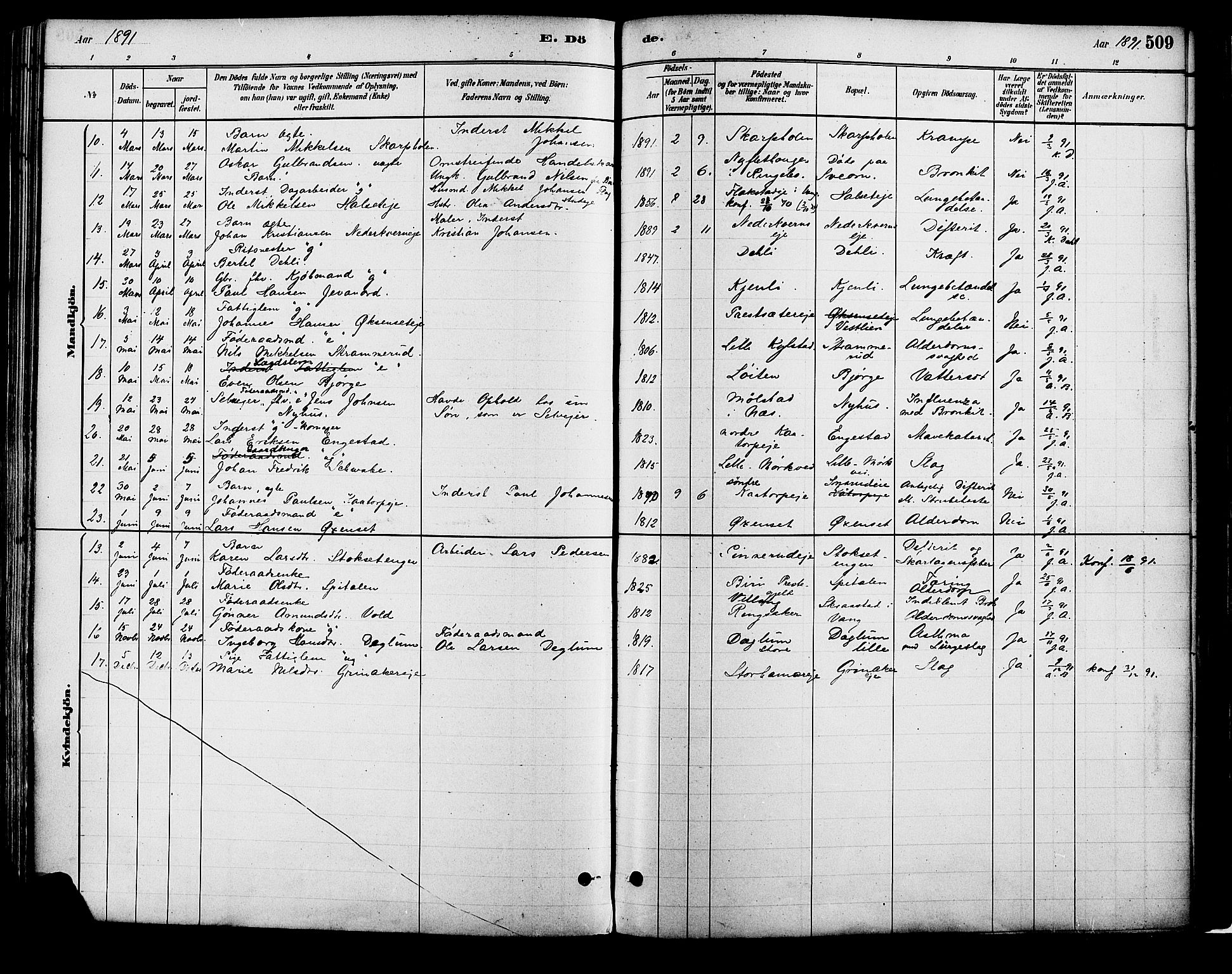 Vang prestekontor, Hedmark, AV/SAH-PREST-008/H/Ha/Haa/L0018B: Ministerialbok nr. 18B, 1880-1906, s. 509