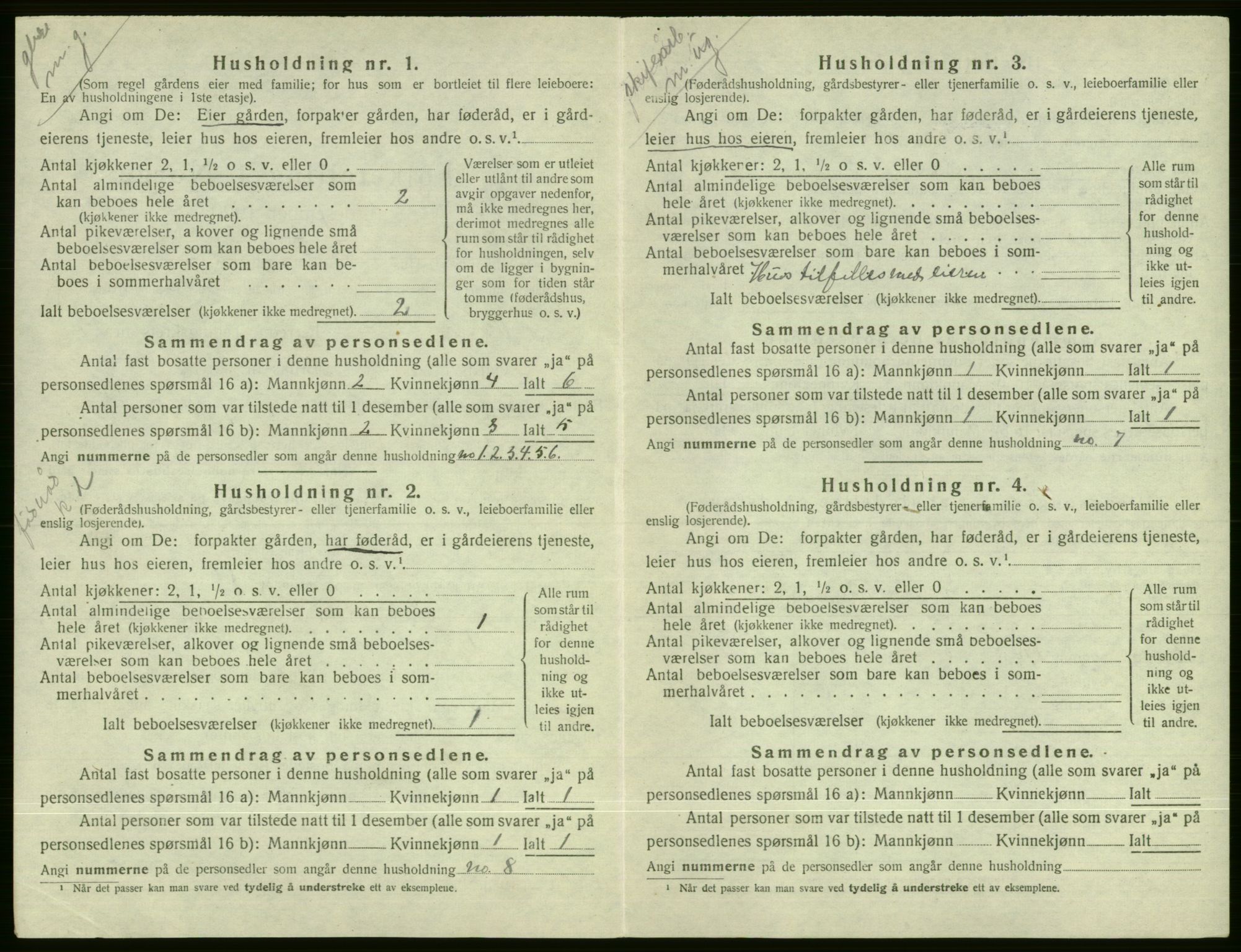 SAB, Folketelling 1920 for 1235 Voss herred, 1920, s. 2418