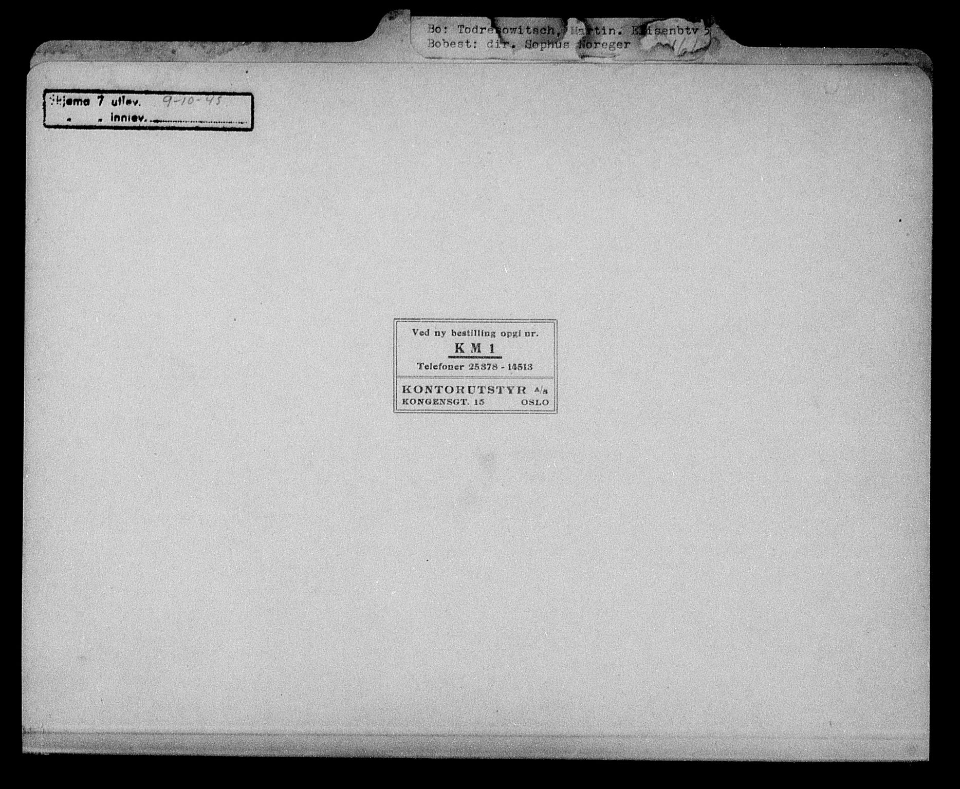 Justisdepartementet, Tilbakeføringskontoret for inndratte formuer, AV/RA-S-1564/H/Hc/Hcc/L0984: --, 1945-1947, s. 2