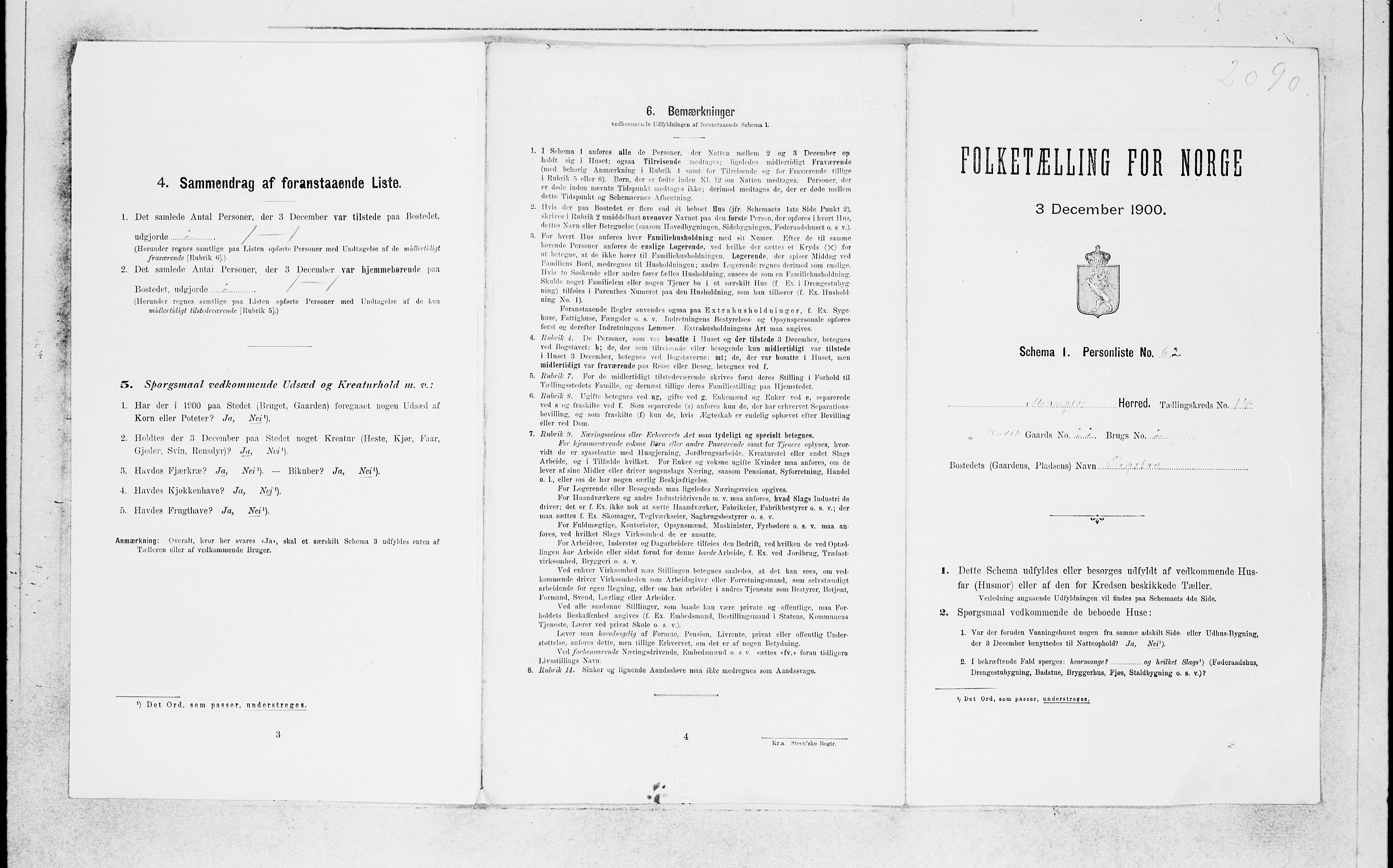 SAB, Folketelling 1900 for 1261 Manger herred, 1900, s. 1352