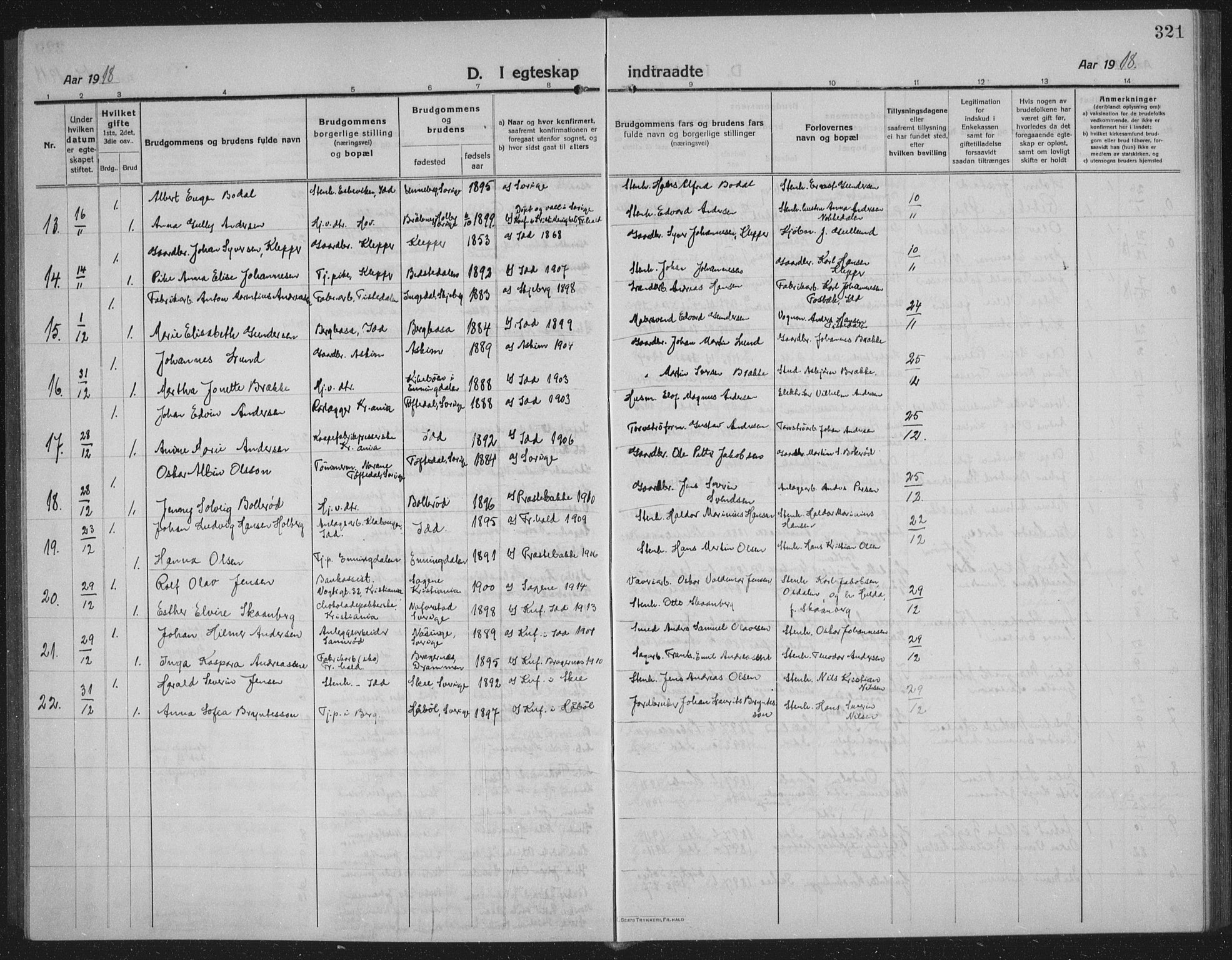 Idd prestekontor Kirkebøker, AV/SAO-A-10911/G/Gb/L0003: Klokkerbok nr. II 3, 1914-1940, s. 321