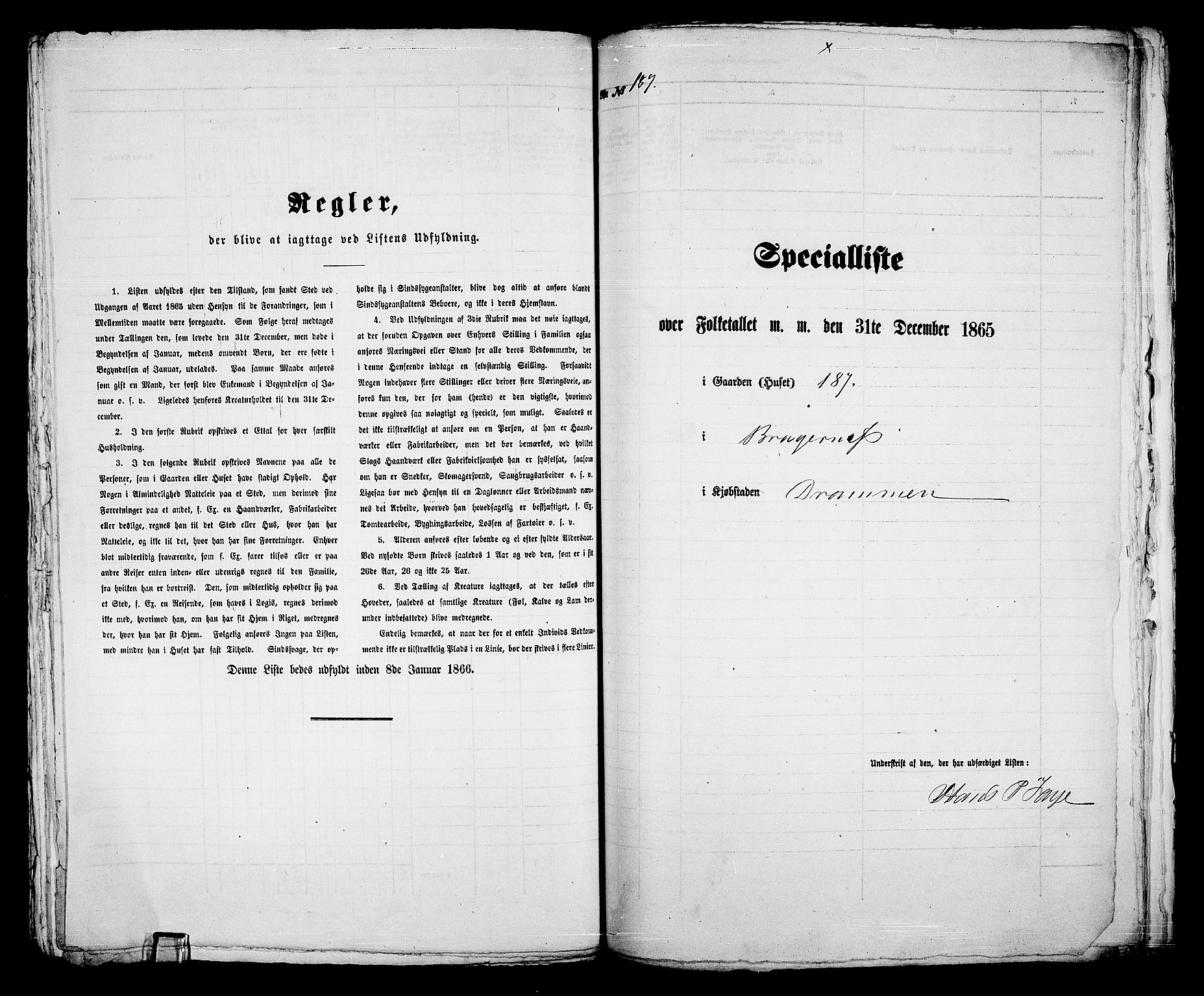 RA, Folketelling 1865 for 0602aB Bragernes prestegjeld i Drammen kjøpstad, 1865, s. 400