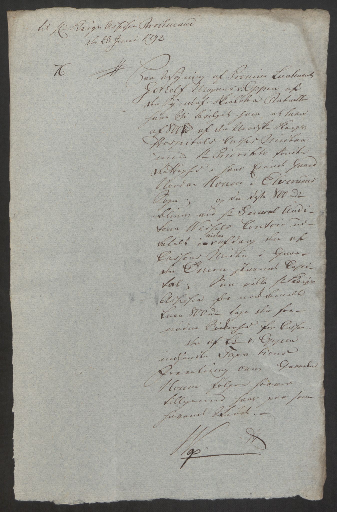 Forsvaret, Den norske kvesthuskasse/krigshospitalkasse, AV/RA-RAFA-1887/F/Fa/L0008: Konsepter, 1790-1793, s. 871