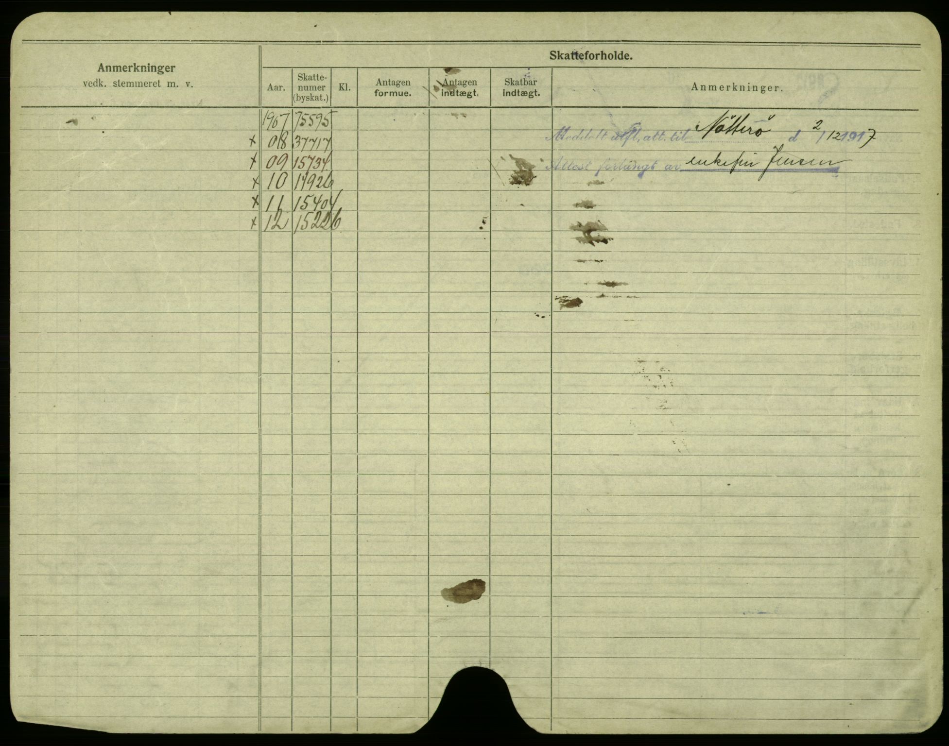 Oslo folkeregister, Registerkort, AV/SAO-A-11715/F/Fa/Fac/L0005: Menn, 1906-1914, s. 1064b