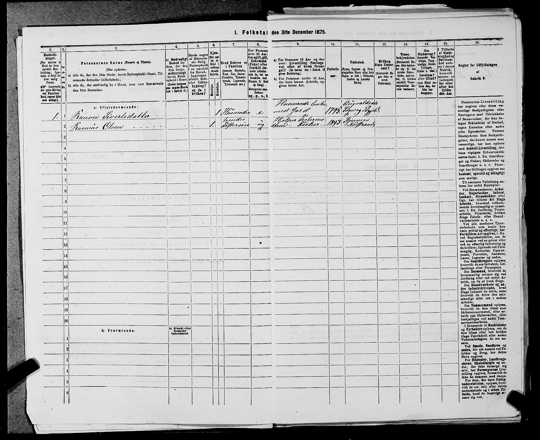 SAST, Folketelling 1875 for 1139P Nedstrand prestegjeld, 1875, s. 642