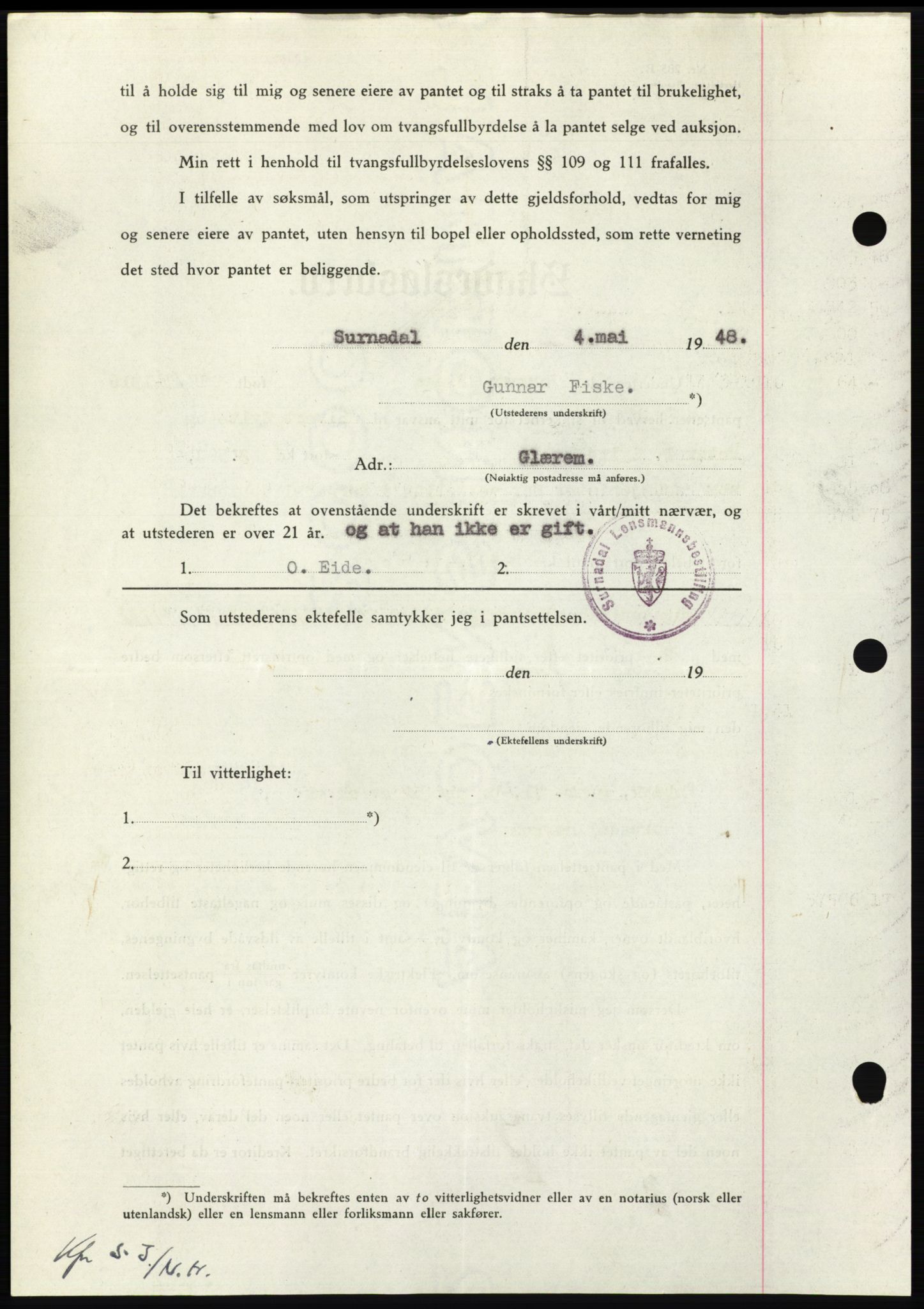 Nordmøre sorenskriveri, AV/SAT-A-4132/1/2/2Ca: Pantebok nr. B98, 1948-1948, Dagboknr: 1139/1948