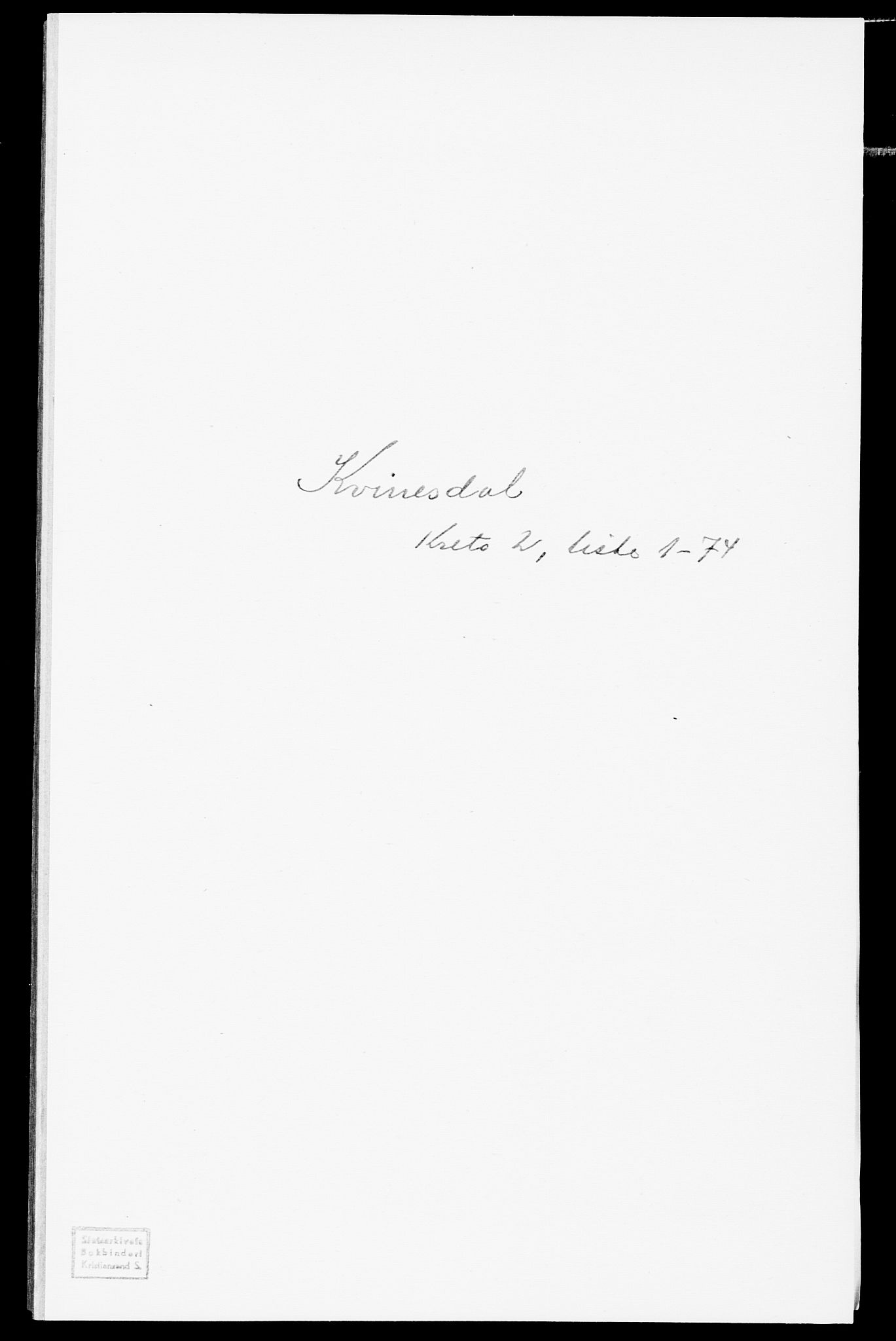 SAK, Folketelling 1875 for 1037P Kvinesdal prestegjeld, 1875, s. 272