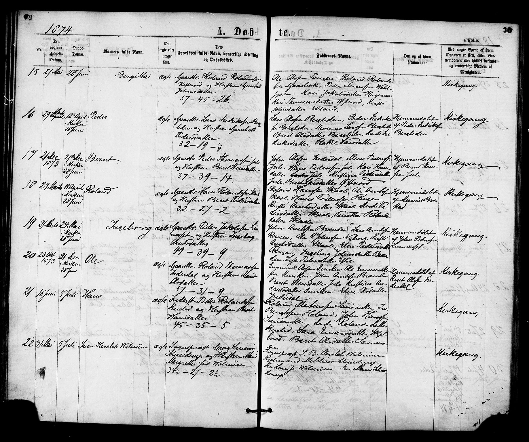 Ministerialprotokoller, klokkerbøker og fødselsregistre - Nord-Trøndelag, AV/SAT-A-1458/755/L0493: Ministerialbok nr. 755A02, 1865-1881, s. 30